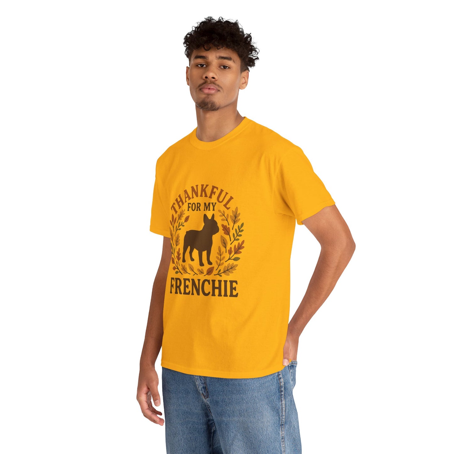 Thankful for My Frenchie Shirt – Fall French Bulldog T-Shirt, Thanksgiving Dog Lover Tee, Autumn Frenchie Gift for Pet Moms & Dads