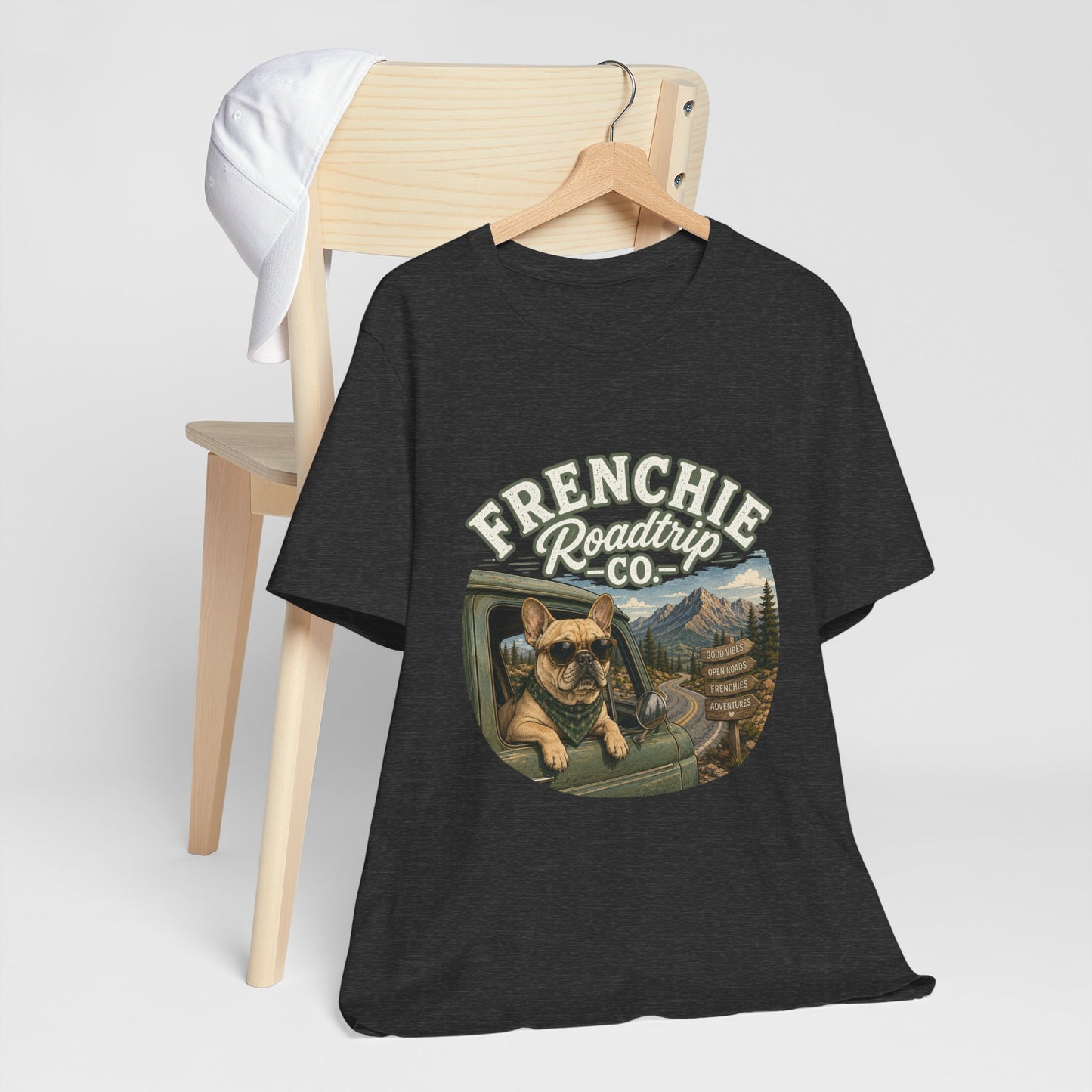 Frenchie Roadtrip Co Shirt, French Bulldog Road Trip Tee, Adventure Frenchie Shirt, Camping Dog Shirt, Travel Lover Gift, Vintage French Bulldog Tee, Outdoor Dog Apparel