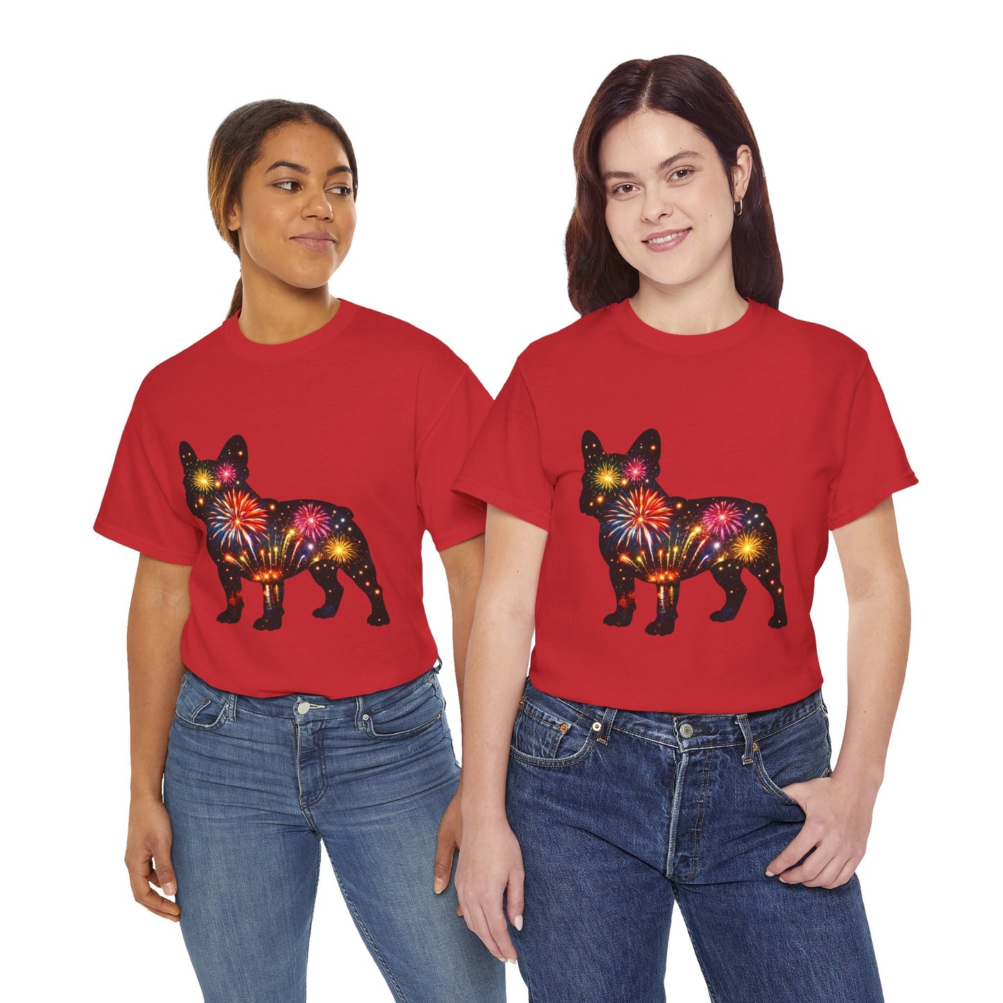 Patriotic French Bulldog Shirt, Fireworks Frenchie Tee, Fourth of July Dog Lover Shirt, Independence Day French Bulldog Gift, USA Dog Tee