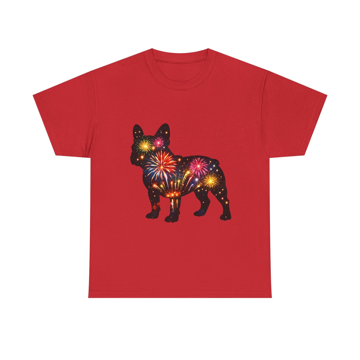 Patriotic French Bulldog Shirt, Fireworks Frenchie Tee, Fourth of July Dog Lover Shirt, Independence Day French Bulldog Gift, USA Dog Tee