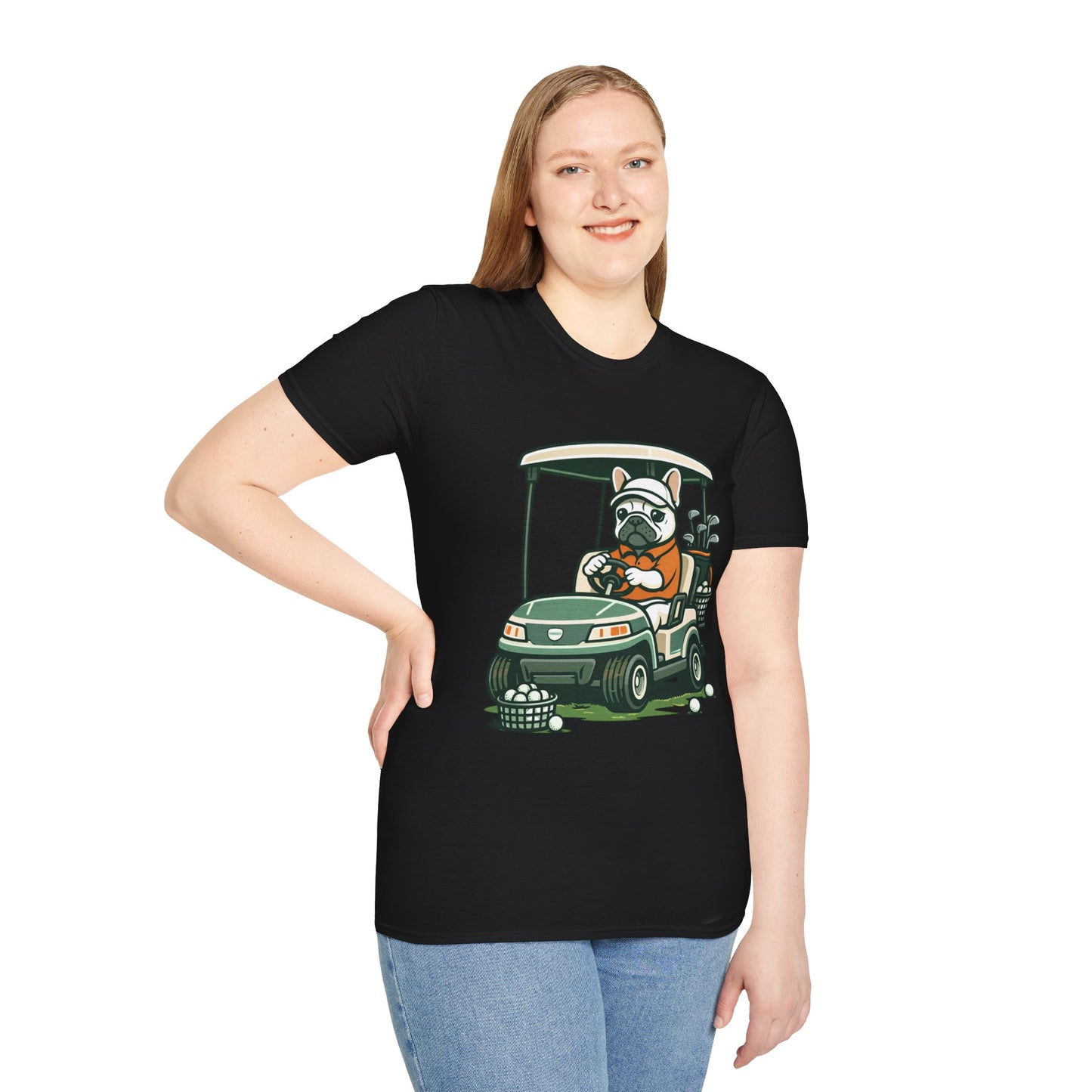 French Bulldog Golf Cart Shirt, Funny Golf Frenchie Tee, Golf Lover Gift, Frenchie Golfer T-Shirt, Golf Cart Dog Shirt, Golf Dad Gift, Cute French Bulldog Apparel