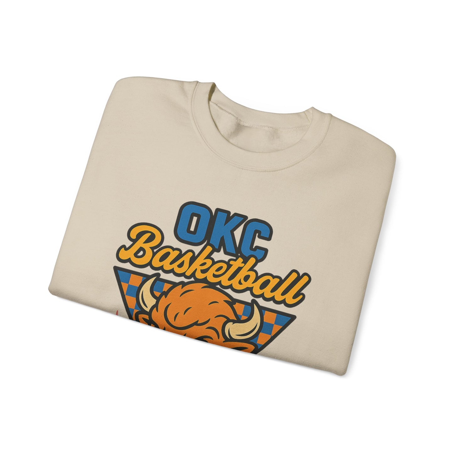 OKC Basketball Sweatshirt | Oklahoma City Retro Sports Crewneck | Bison Graphic Sweatshirt | Cozy Game Day Hoodie Alternative | OKC Fan Gift