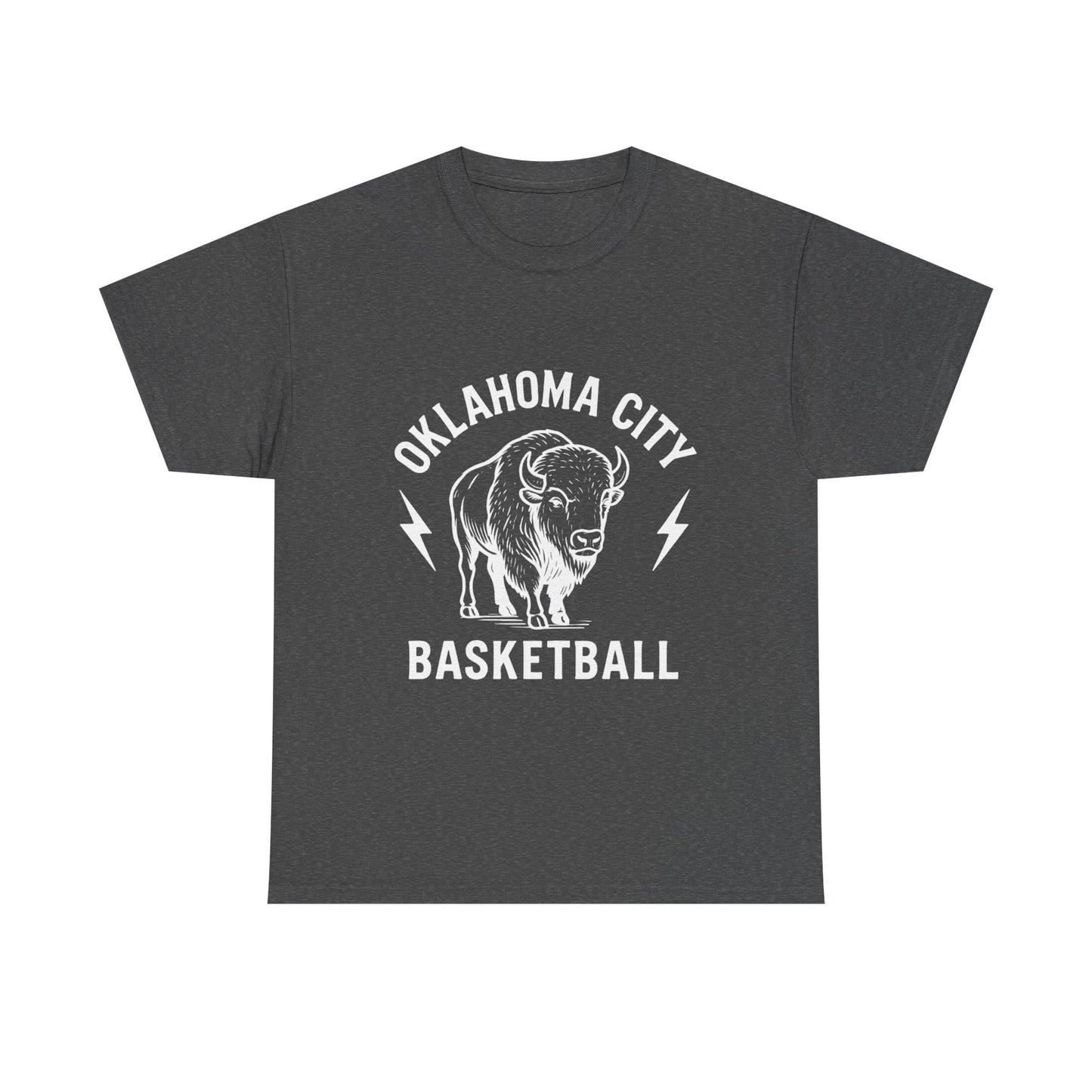 Oklahoma City Bison Basketball Shirt • OKC Hoops Tee • Retro Thunder Spirit T-Shirt • Western Bison Basketball Fan Shirt