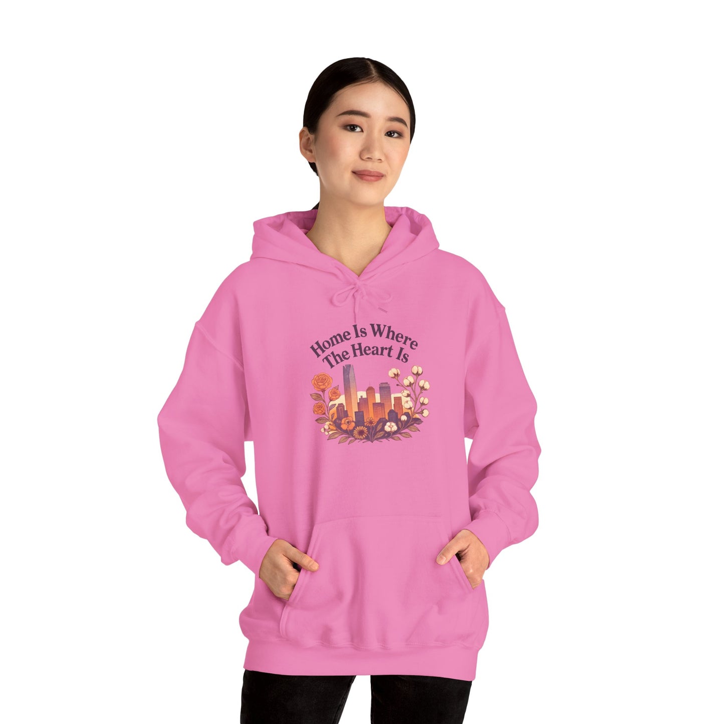 Home Is Where the Heart Is Oklahoma City Hoodie | Oklahoma Pride Gift | OKC Home Hoodie