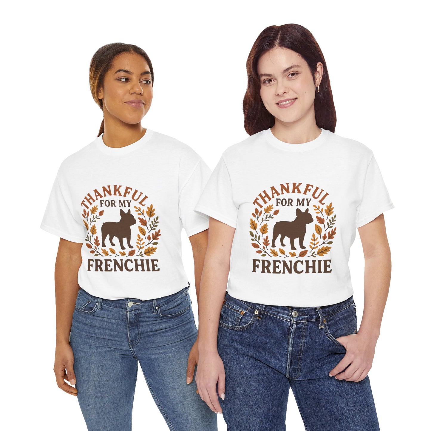 Thankful for My Frenchie Shirt – Fall French Bulldog T-Shirt, Thanksgiving Dog Lover Tee, Autumn Frenchie Gift for Pet Moms & Dads