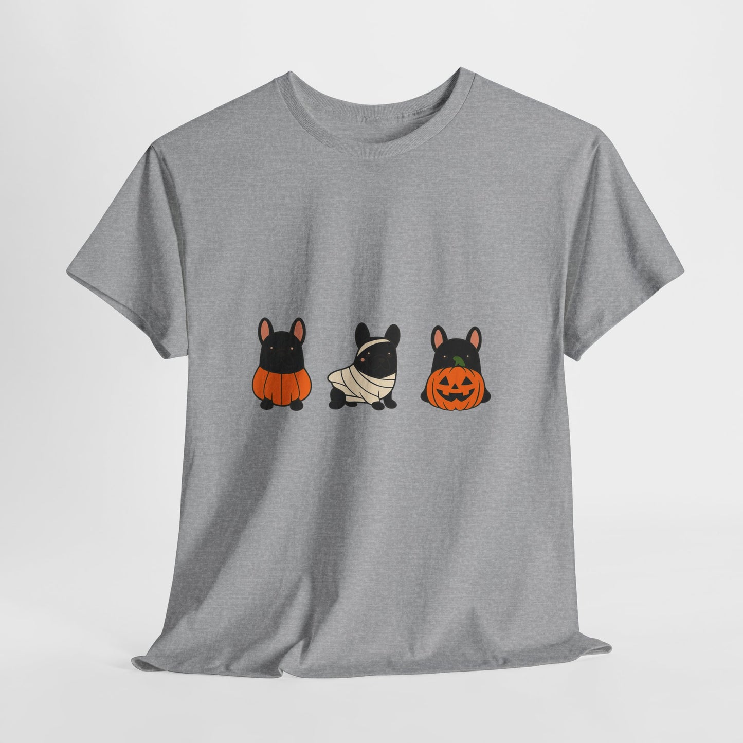 Pumpkin Frenchie T-Shirt | Fall French Bulldog Shirt | Cute Halloween Dog Lover Tee | Autumn Frenchie Graphic Tee for Her or Him