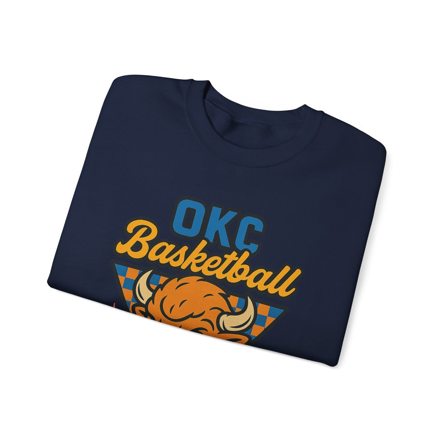 OKC Basketball Sweatshirt | Oklahoma City Retro Sports Crewneck | Bison Graphic Sweatshirt | Cozy Game Day Hoodie Alternative | OKC Fan Gift