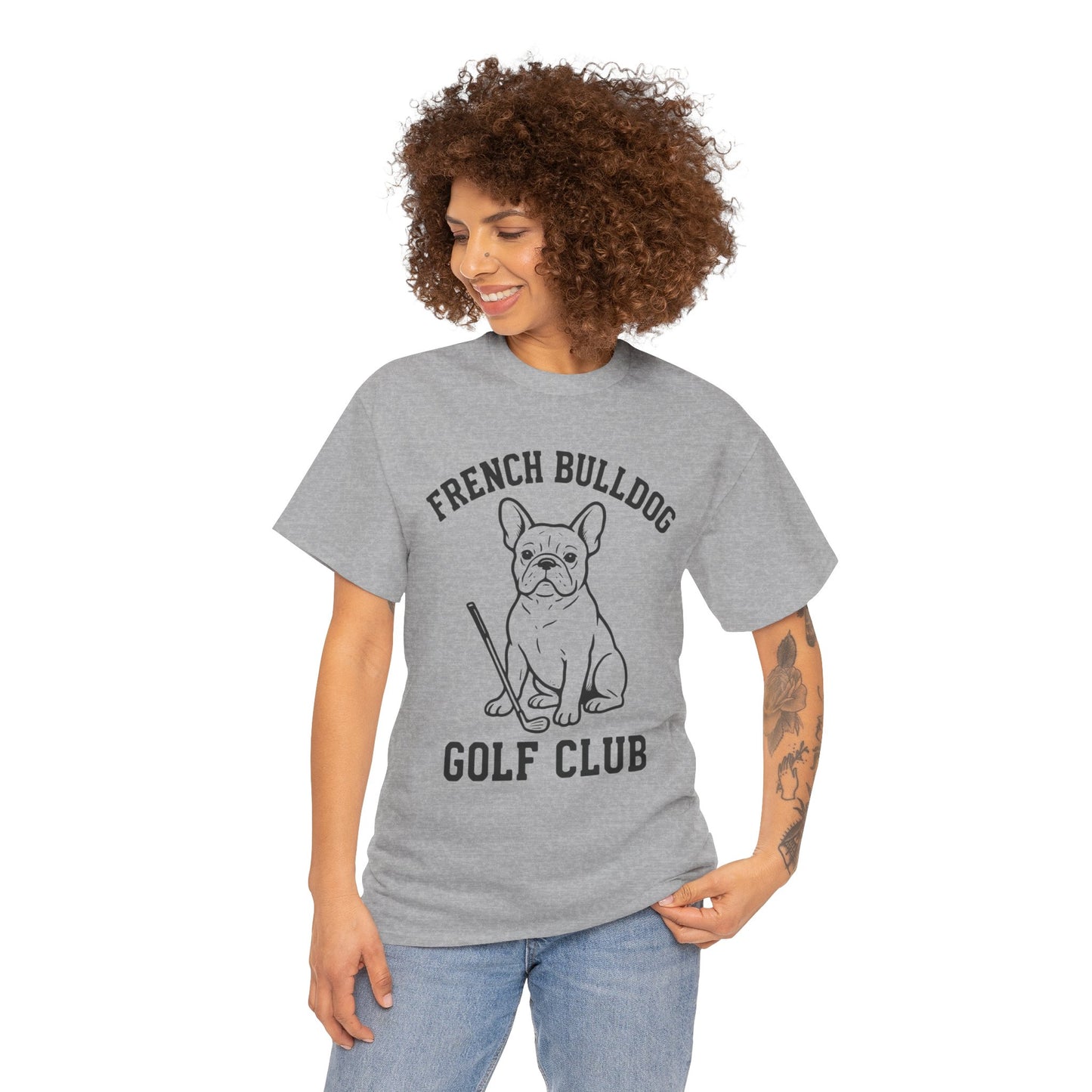French Bulldog Golf Club Shirt | Frenchie Golf Tee | Frenchie Lover Gift | Dog Dad Golf Shirt | Dog Mom Golf Apparel | Retro Line Art Bulldog Tee