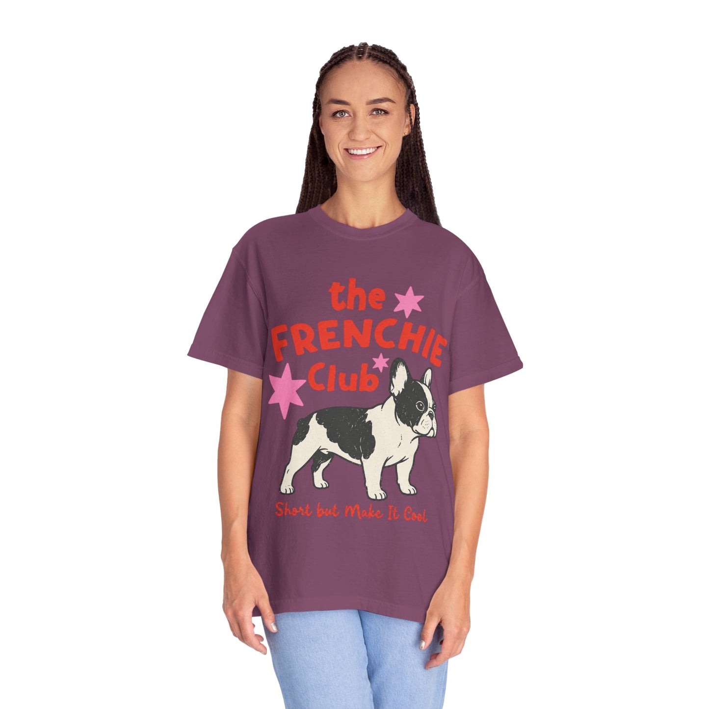 Frenchie Club Shirt, French Bulldog Graphic Tee, Short But Make It Cool Shirt, Cute Frenchie T-Shirt, Retro Dog Lover Gift, French Bulldog Lover Tee, Trendy Frenchie Shirt
