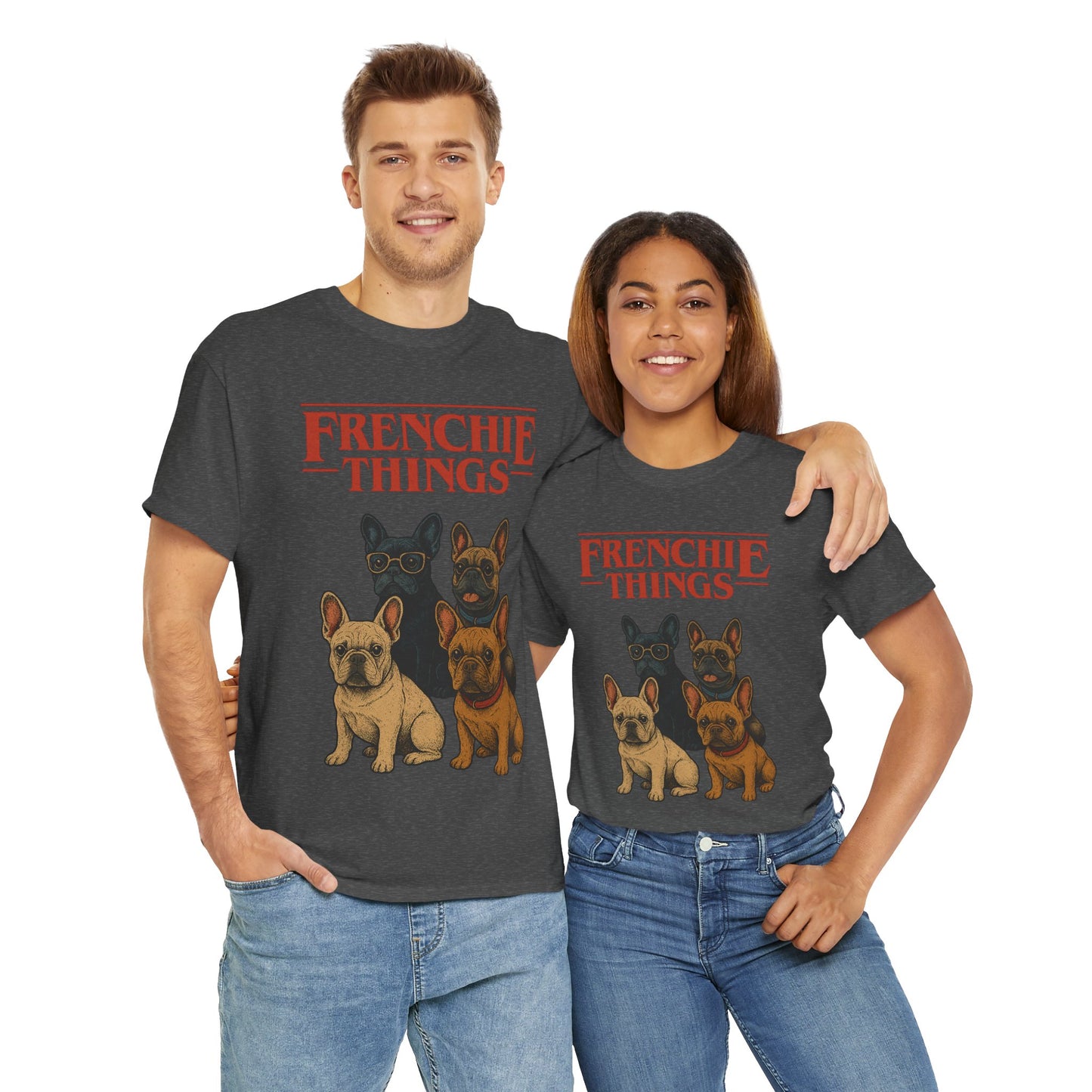 Frenchie Things Unisex Heavy Cotton Tee - Cute Dog Lover Shirt, Pet Gift, Casual Wear, Birthday Gift, Animal T-Shirt