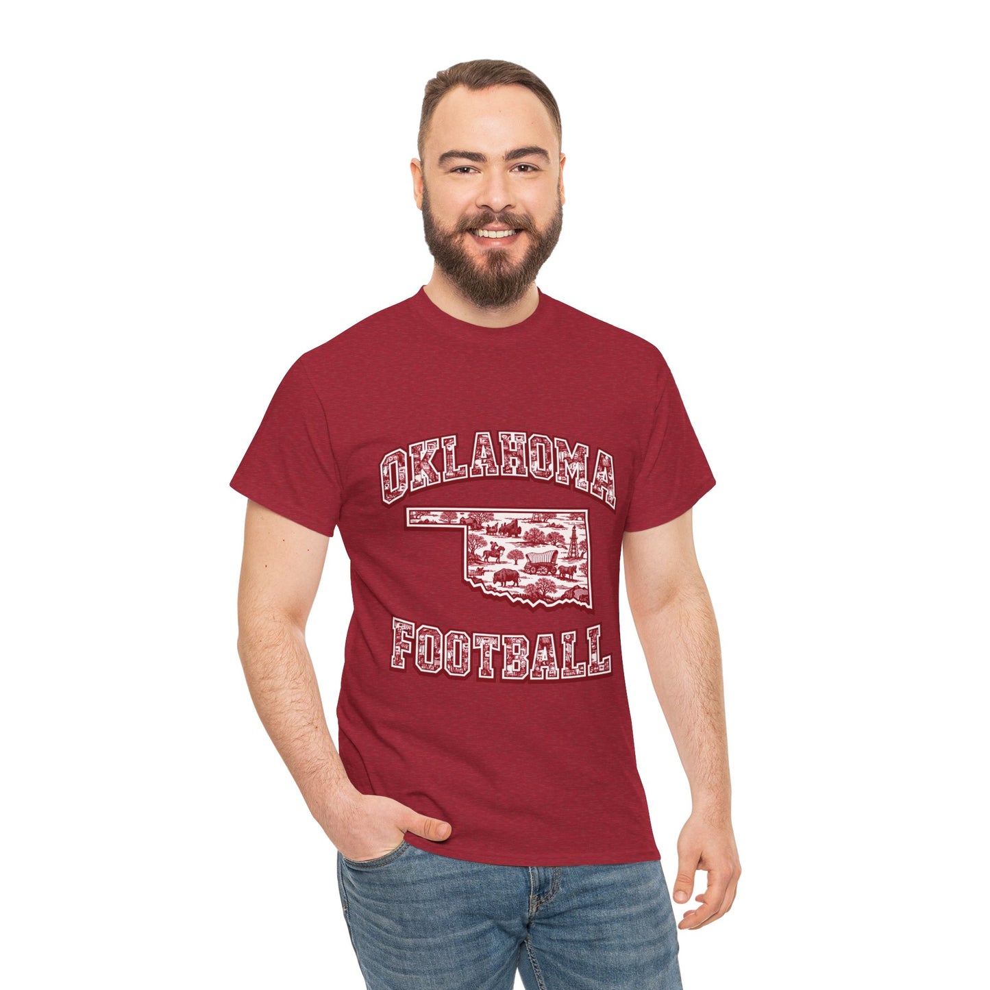Oklahoma Football Shirt, Vintage Oklahoma Game Day Tee, Crimson Football Fan Shirt, Oklahoma State Toile Graphic Tee, College Football Gift