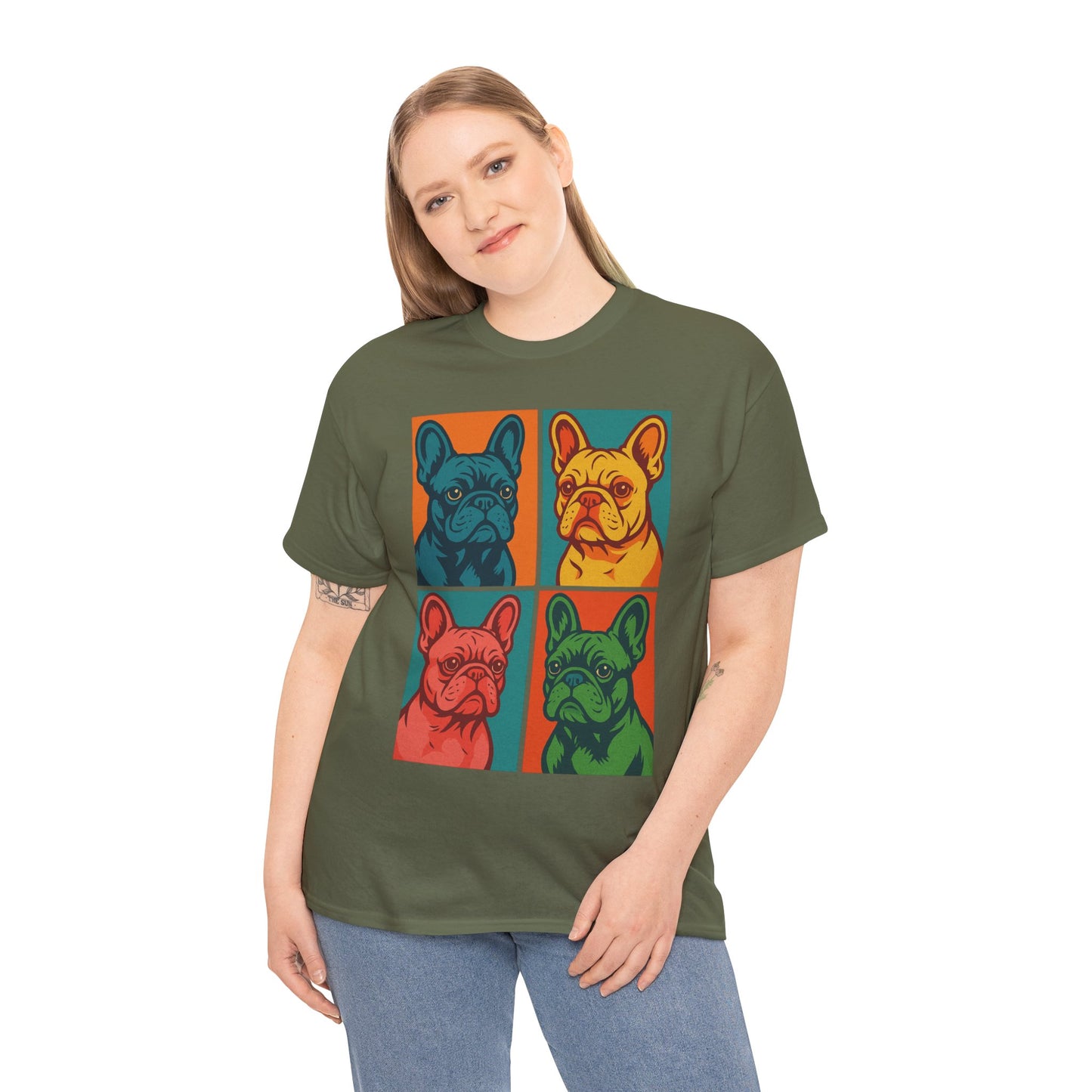 Pop Art French Bulldog T-Shirt • Colorful Frenchie Dog Tee • Retro Pop Art Dog Shirt • French Bulldog Lover Gift • Bright Graphic Dog Tee
