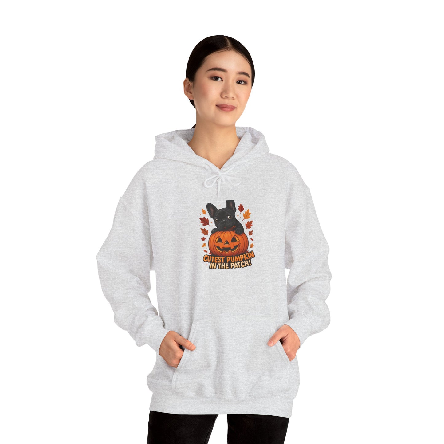 Cutest Pumpkin in the Patch Hoodie | Frenchie Fall Sweatshirt | Halloween Dog Lover Gift | Cozy French Bulldog Pumpkin Patch Hoodie
