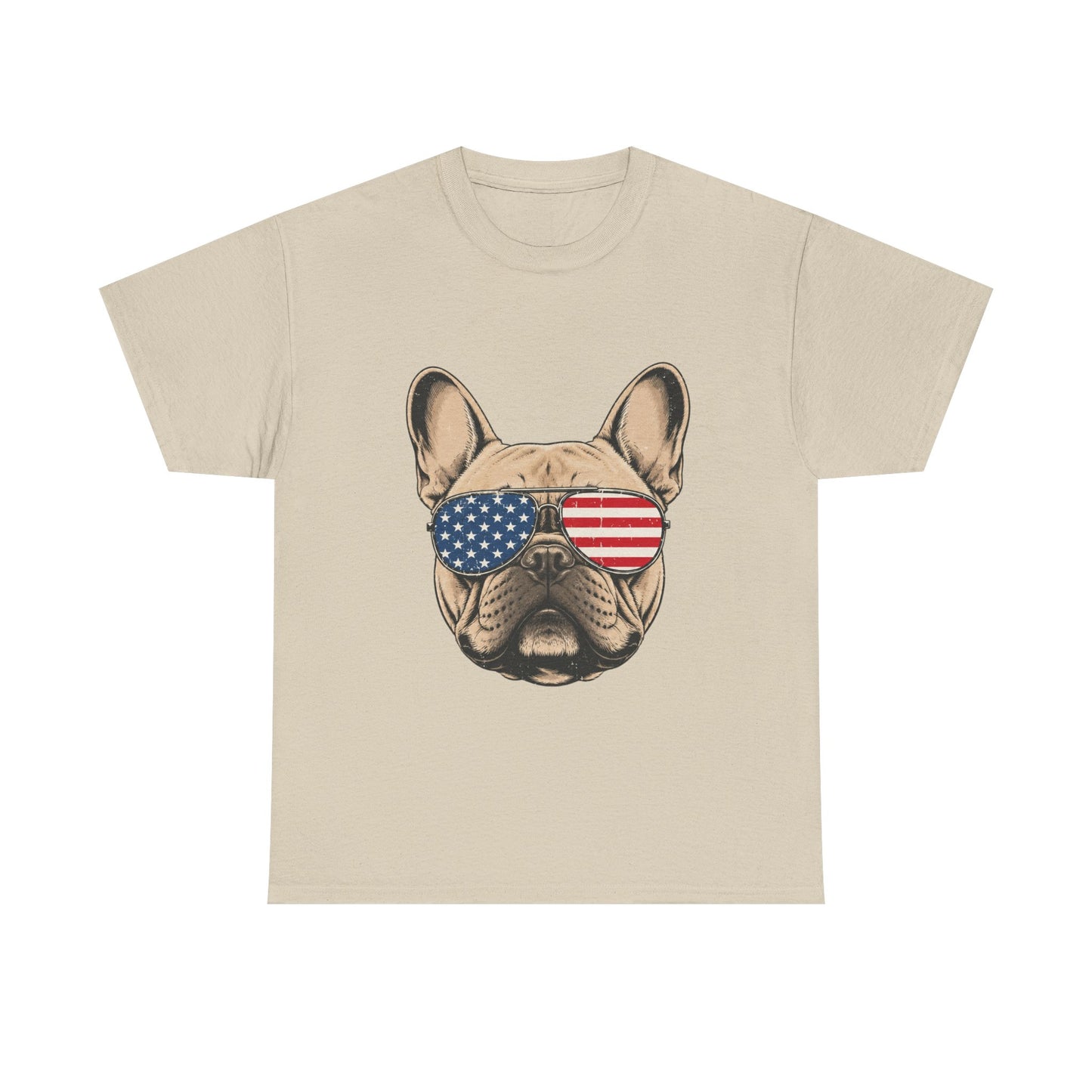Patriotic French Bulldog Shirt, American Flag Sunglasses Frenchie Tee, Fourth of July Dog Lover Shirt, USA French Bulldog Gift