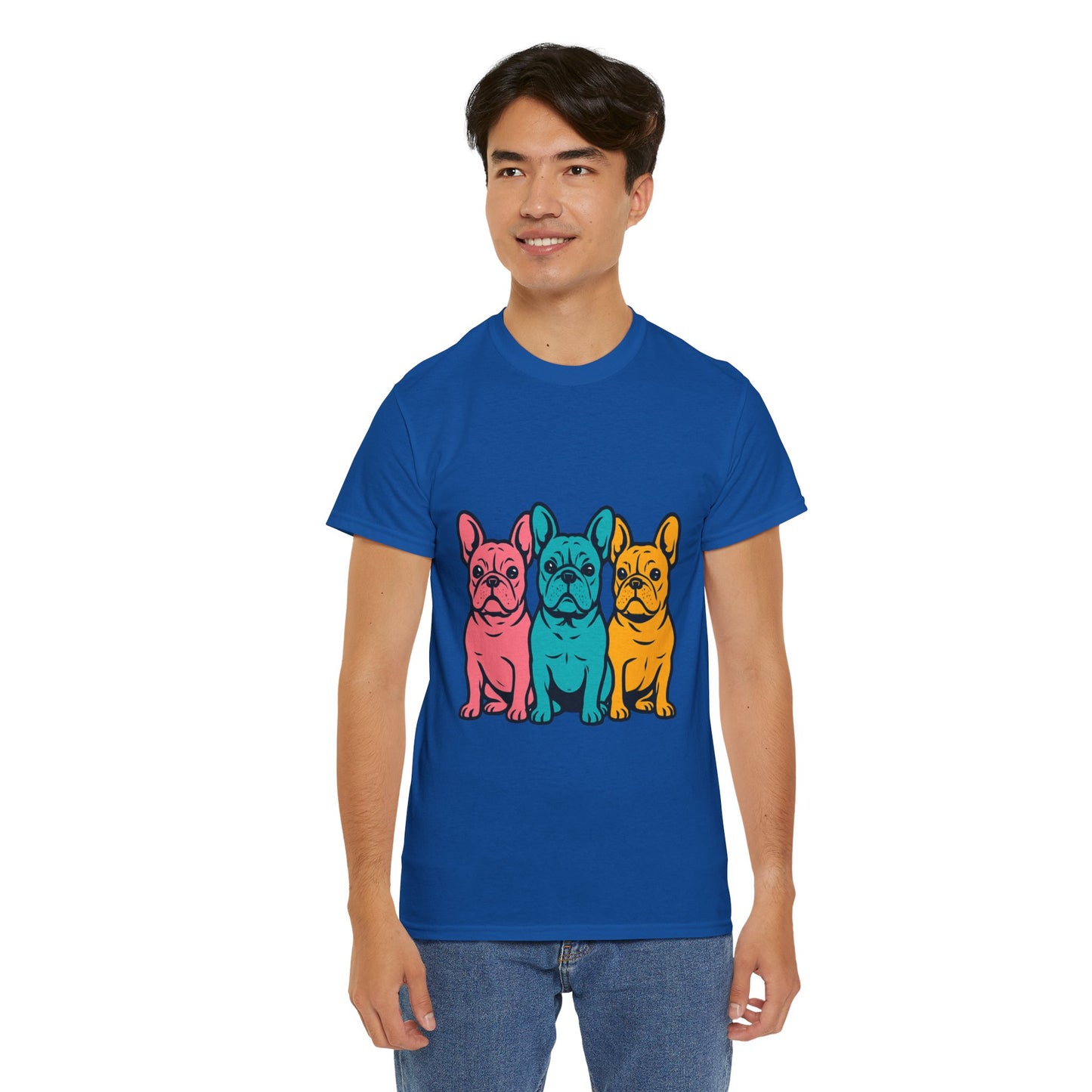 Pop Art French Bulldog T-Shirt | Colorful Frenchie Graphic Tee | Retro Dog Lover Shirt | Bright 80s Style Pet Gift | Fun Unisex Dog Mom Shirt