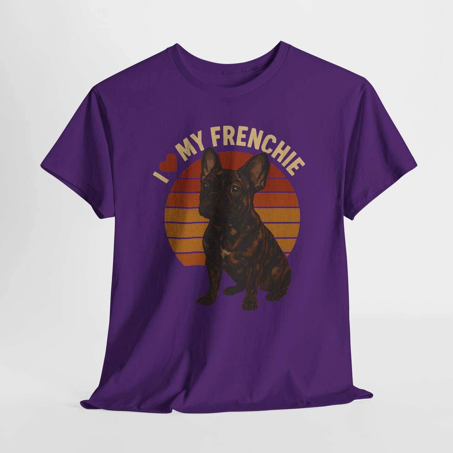 I Love My Frenchie T-Shirt | Merle French Bulldog Retro Tee | Vintage Dog Lover Shirt | Frenchie Mom & Dad Gift