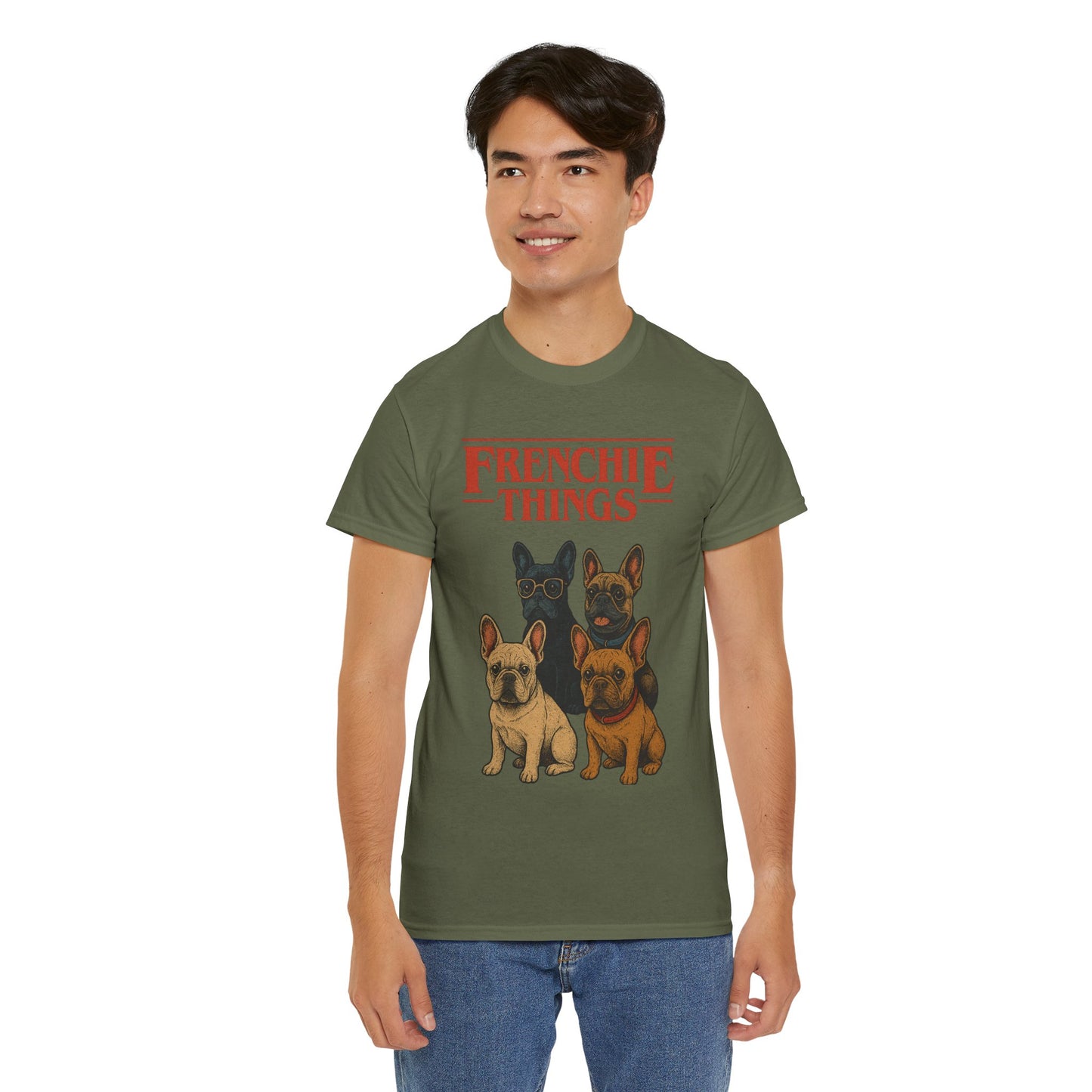 Frenchie Things Unisex Heavy Cotton Tee - Cute Dog Lover Shirt, Pet Gift, Casual Wear, Birthday Gift, Animal T-Shirt