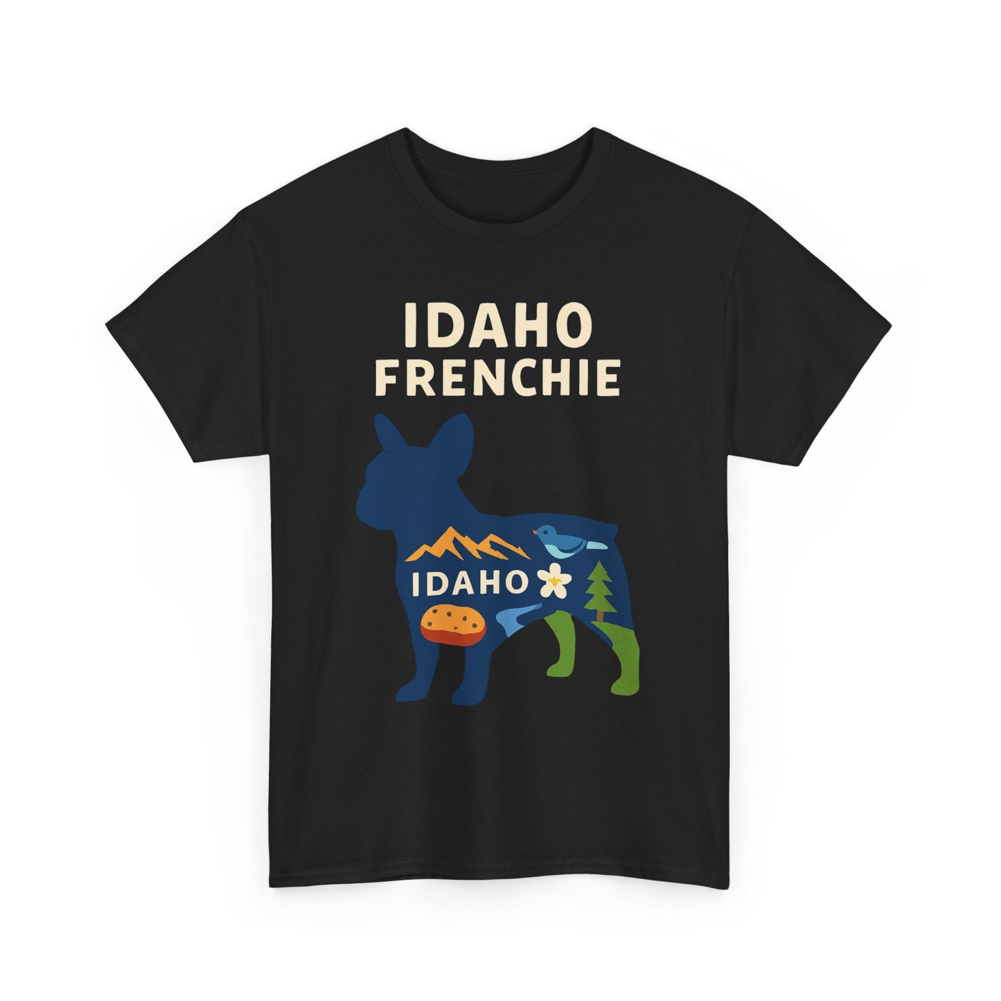 Idaho Frenchie T-Shirt | Idaho Dog Lover Tee | French Bulldog State Shirt | Idaho Gift for Frenchie Owners | Cute Frenchie Graphic Tee