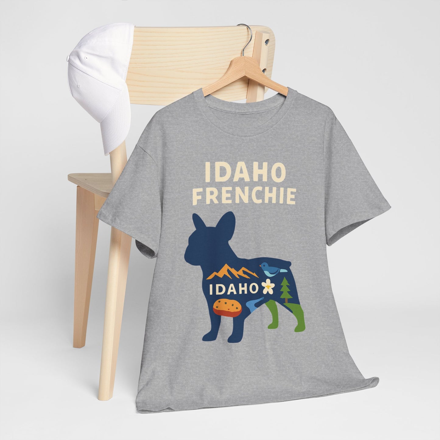 Idaho Frenchie T-Shirt | Idaho Dog Lover Tee | French Bulldog State Shirt | Idaho Gift for Frenchie Owners | Cute Frenchie Graphic Tee