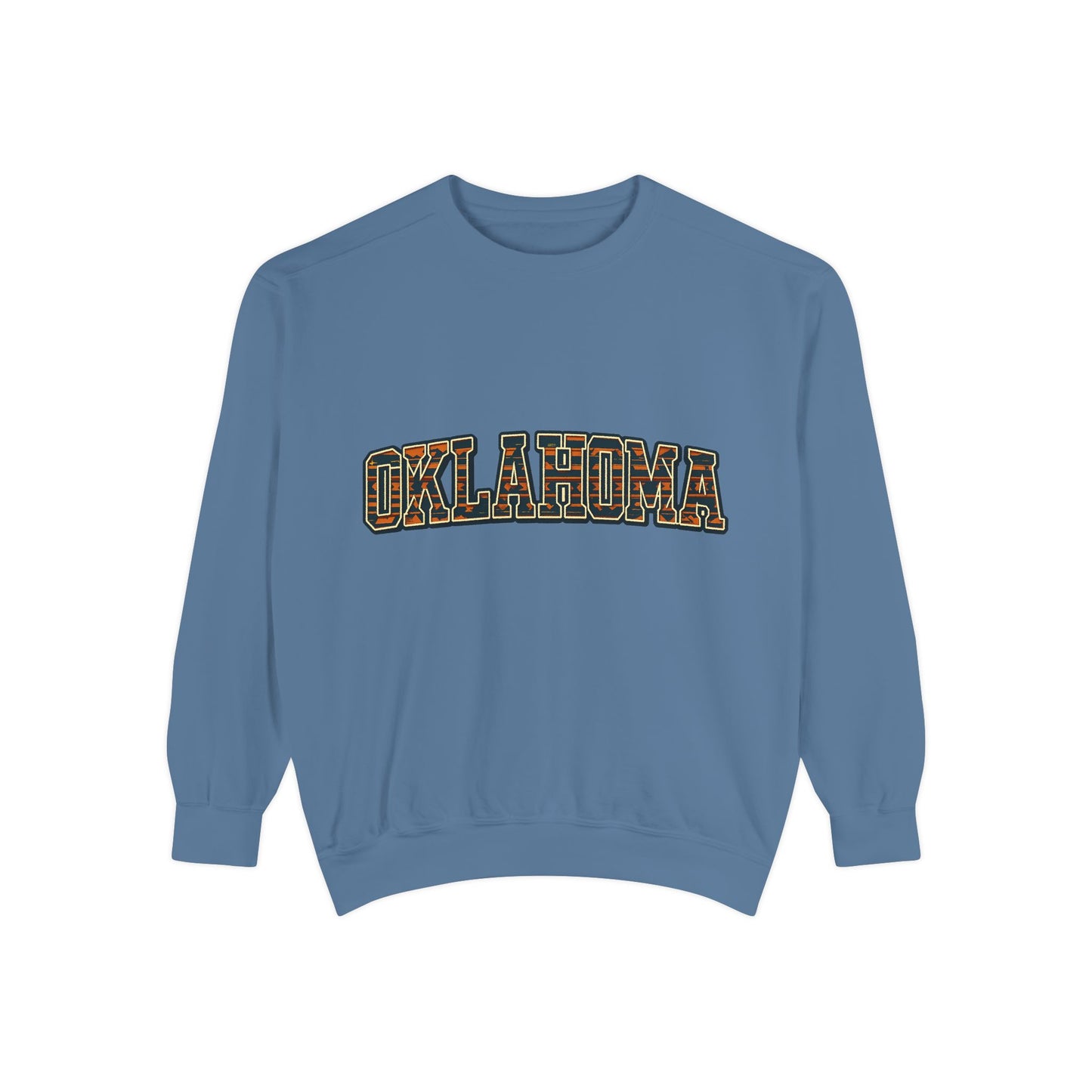 Tribal Print Oklahoma Sweatshirt | Western Aztec Pullover | Rustic State Pride Crewneck | Boho Country Graphic Sweater