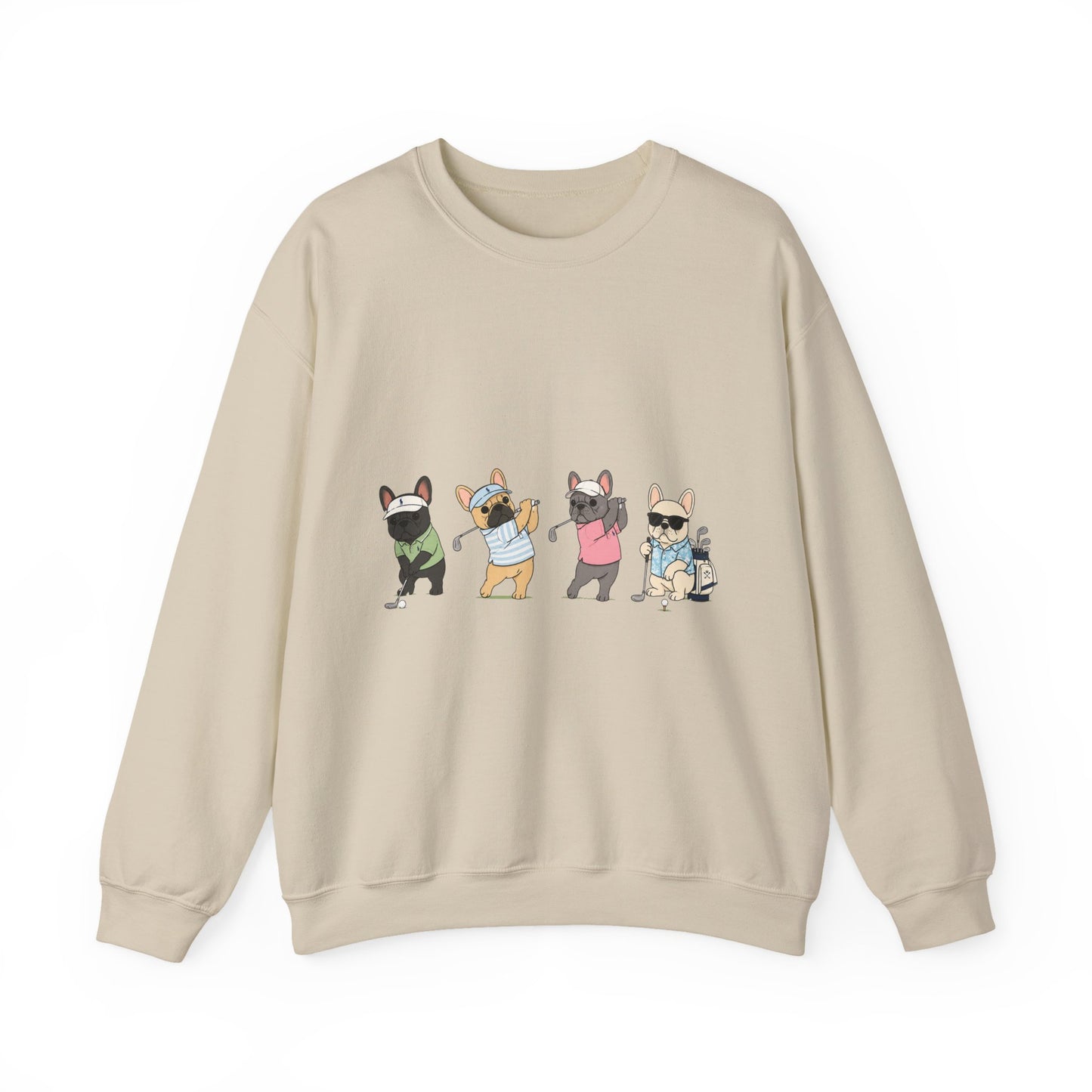 Frenchie Golf Sweatshirt, French Bulldog Golf Crewneck, Funny Golf Dog Sweatshirt, Golf Lover Gift, Country Club Frenchie Pullover