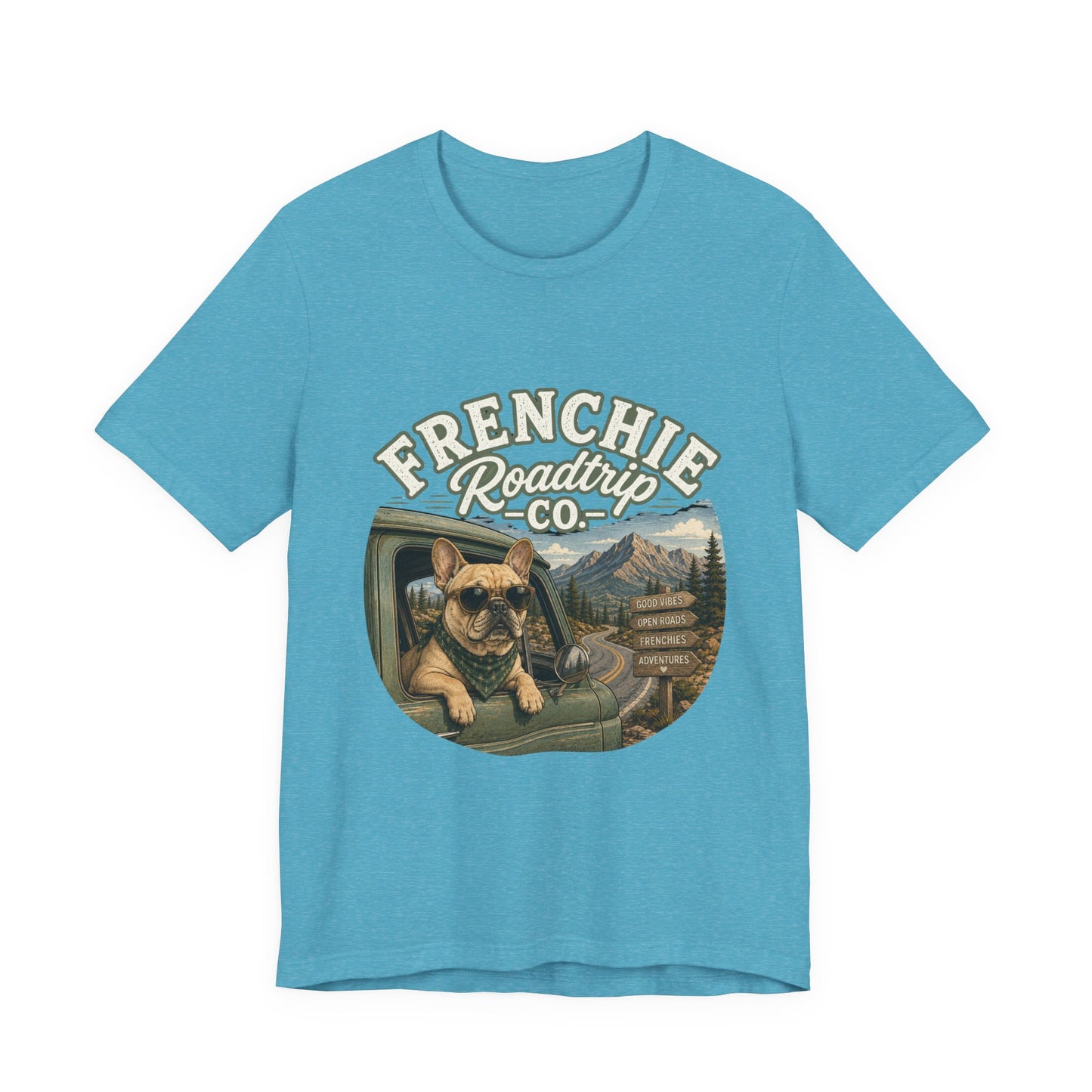 Frenchie Roadtrip Co Shirt, French Bulldog Road Trip Tee, Adventure Frenchie Shirt, Camping Dog Shirt, Travel Lover Gift, Vintage French Bulldog Tee, Outdoor Dog Apparel