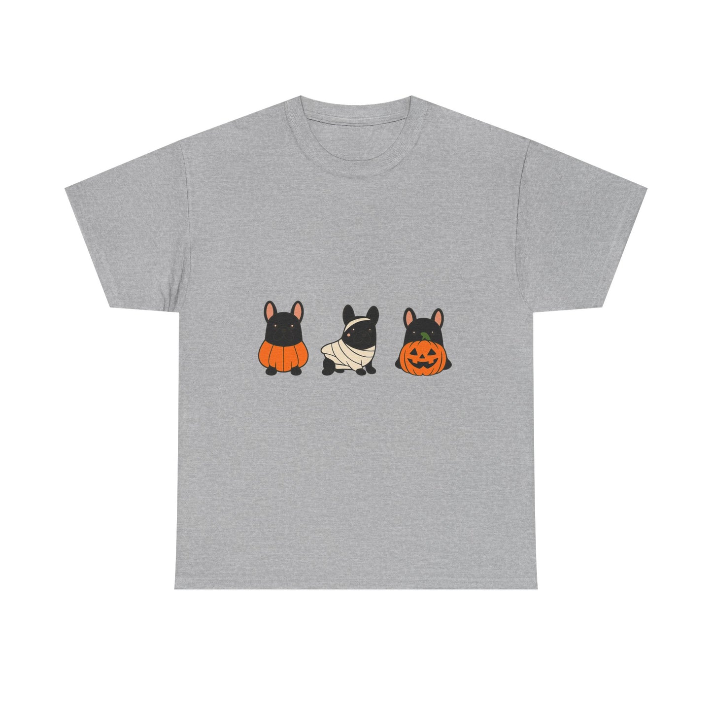 Pumpkin Frenchie T-Shirt | Fall French Bulldog Shirt | Cute Halloween Dog Lover Tee | Autumn Frenchie Graphic Tee for Her or Him