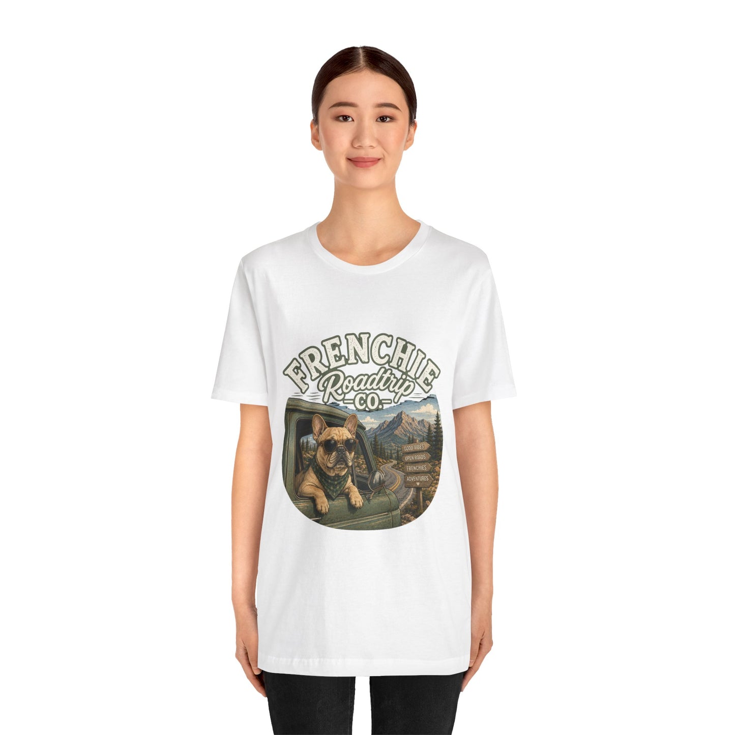 Frenchie Roadtrip Co Shirt, French Bulldog Road Trip Tee, Adventure Frenchie Shirt, Camping Dog Shirt, Travel Lover Gift, Vintage French Bulldog Tee, Outdoor Dog Apparel