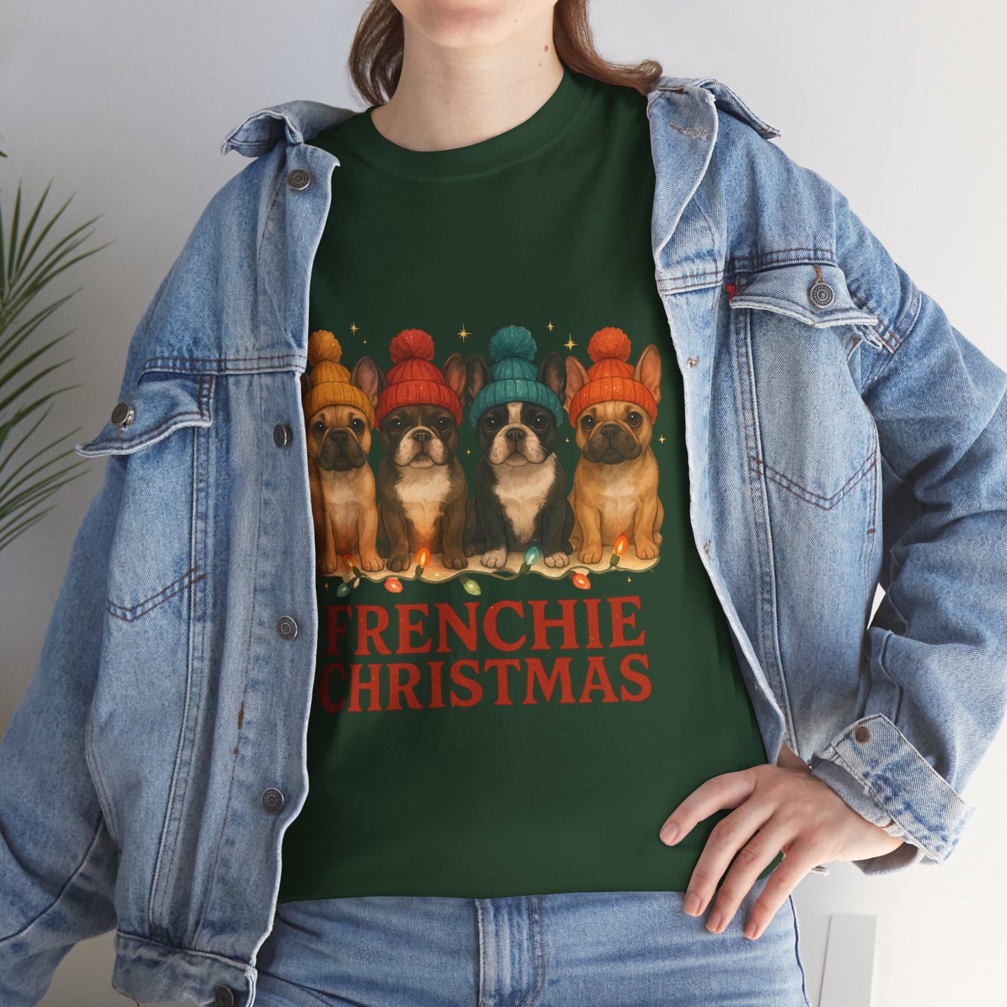Frenchie Christmas Shirt | Cute French Bulldog Holiday Tee | Frenchie Dog Lovers Xmas Gift | Cozy Winter Pup T-Shirt