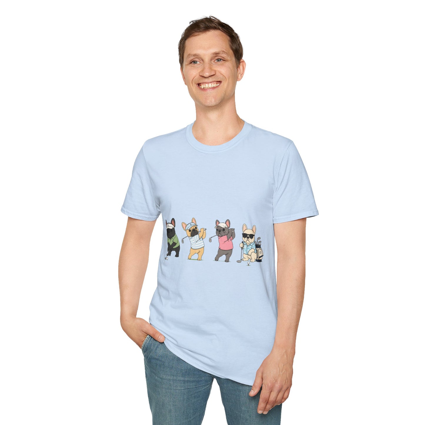 Frenchie Golf Shirt, French Bulldog Golf Tee, Funny Golfer Dog Shirt, Golf Lover Gift, Frenchie Country Club Shirt, Dog Dad Golf Tee