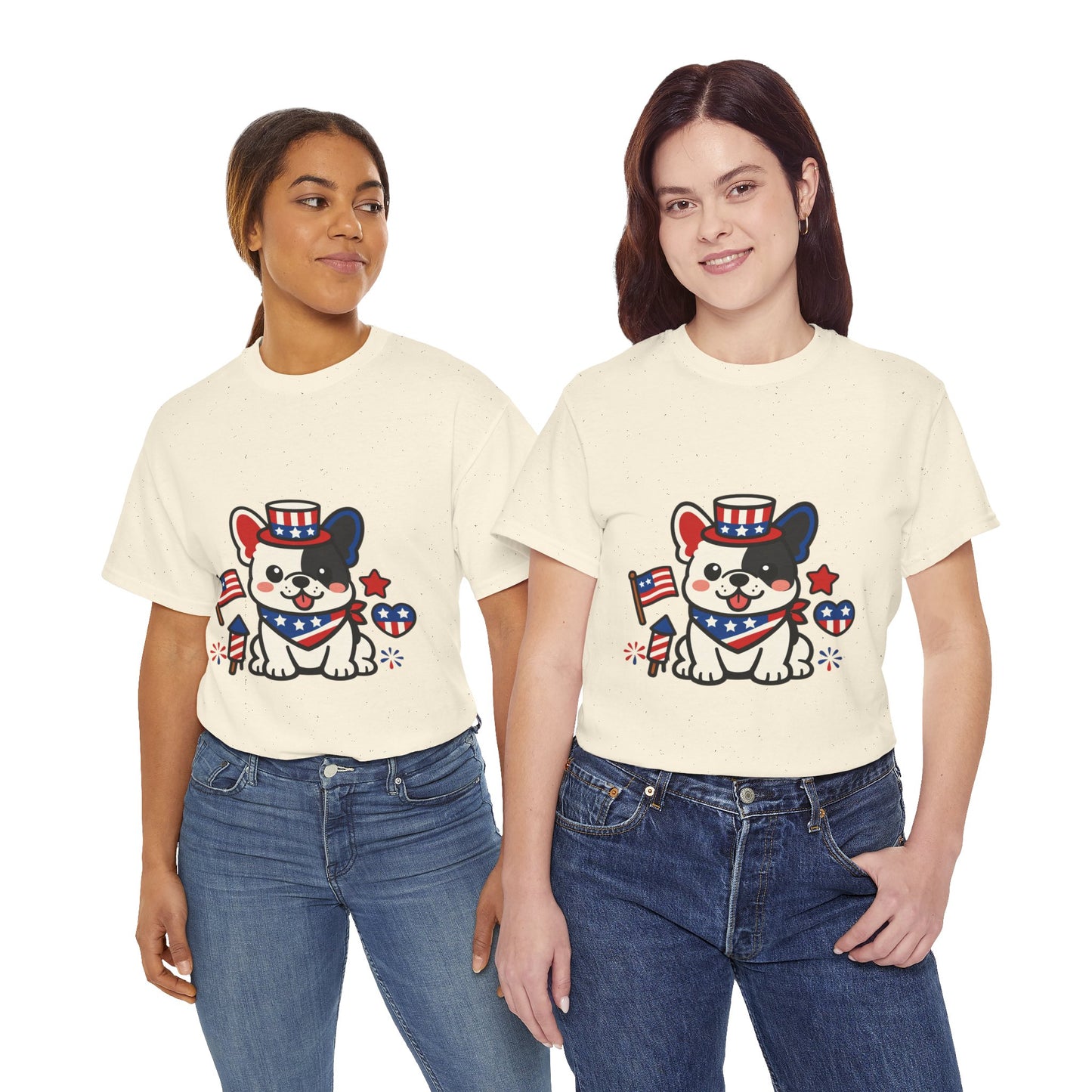 Cute Patriotic French Bulldog Shirt, Kawaii frenchie Fourth of July Tee, American Flag Puppy Shirt, USA Dog Lover Gift, Patriotic Frenchie