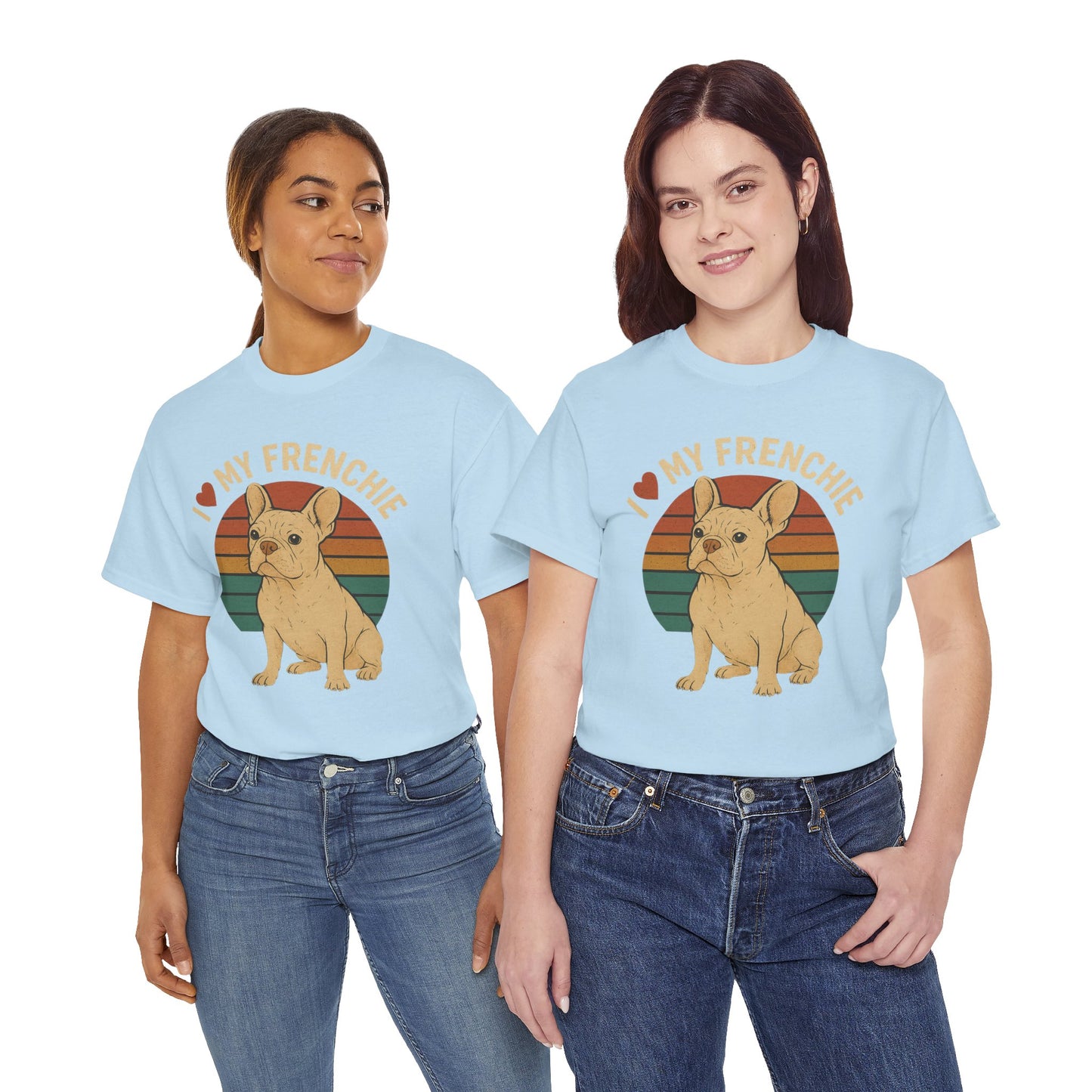 I Love My Frenchie T-Shirt | Retro Cream French Bulldog Tee | Cute Dog Mom Gift | Vintage Frenchie Lover Shirt | Soft Unisex Graphic Top