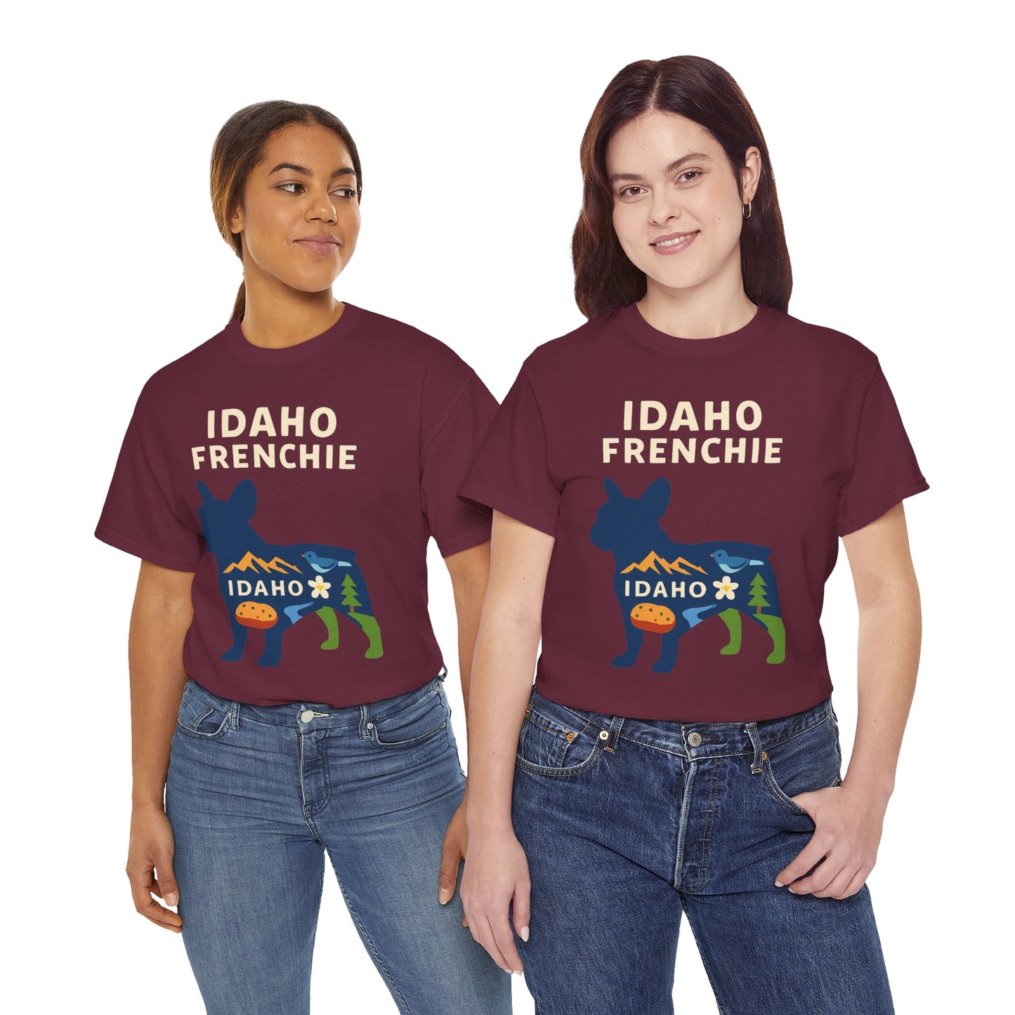 Idaho Frenchie T-Shirt | Idaho Dog Lover Tee | French Bulldog State Shirt | Idaho Gift for Frenchie Owners | Cute Frenchie Graphic Tee