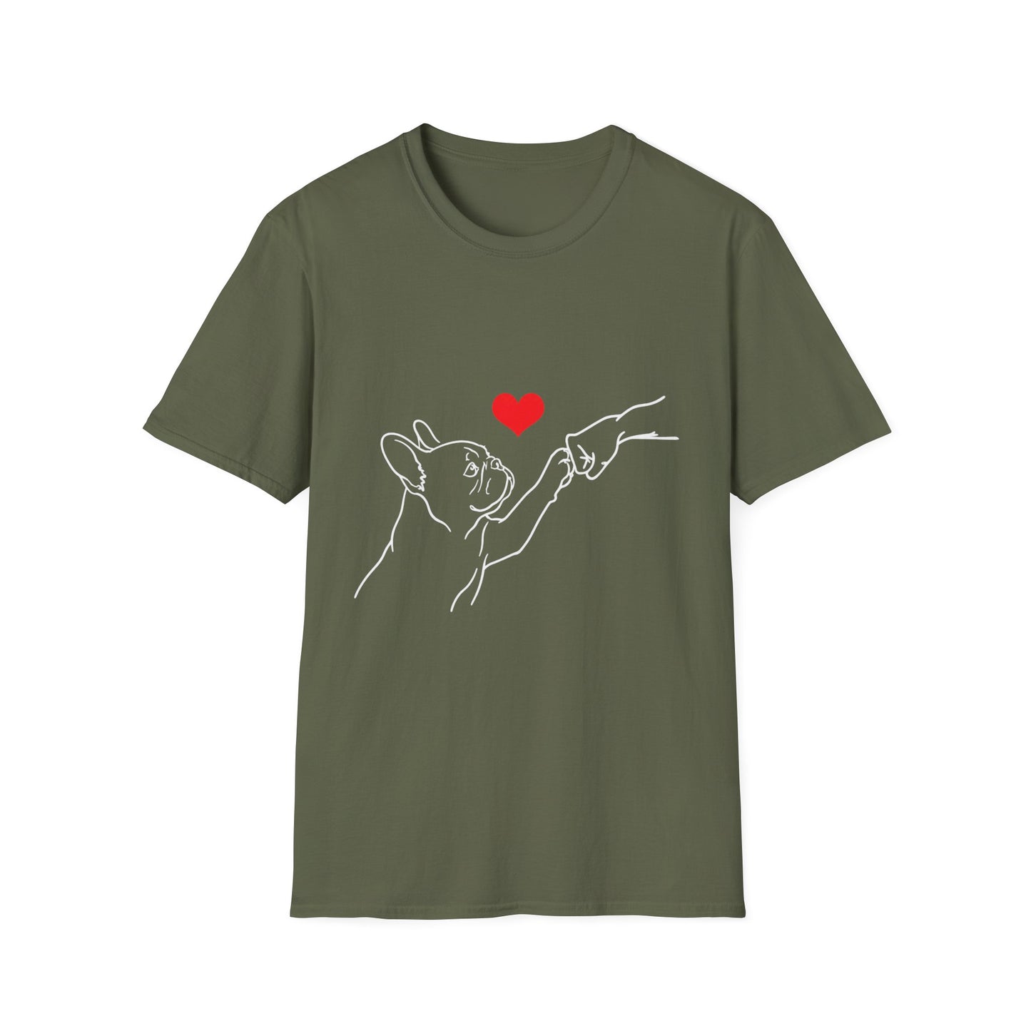 French Bulldog Love Shirt, Frenchie Mom Gift, French Bulldog Dad Shirt, Minimalist Frenchie Tee, Dog Lover Gift, French Bulldog Outline Shirt, Pet Memorial Tee