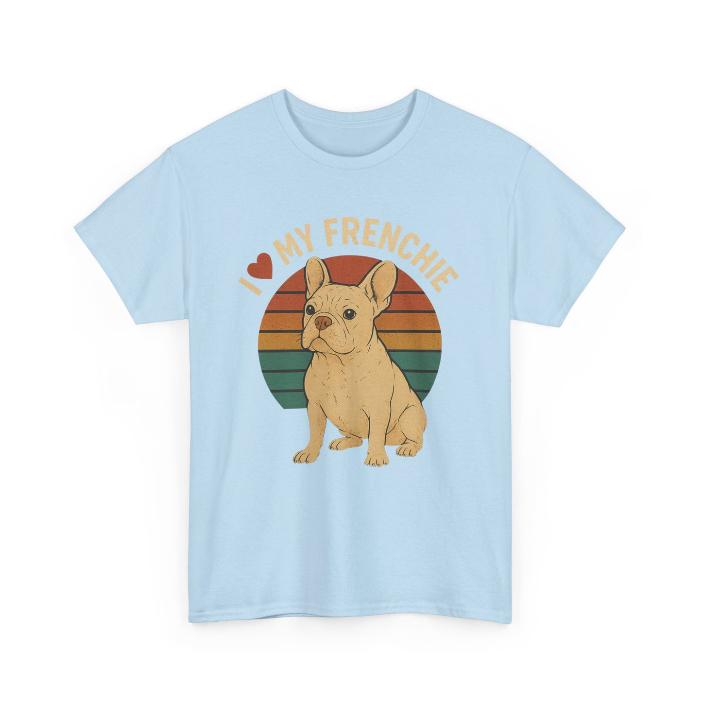 I Love My Frenchie T-Shirt | Retro Cream French Bulldog Tee | Cute Dog Mom Gift | Vintage Frenchie Lover Shirt | Soft Unisex Graphic Top