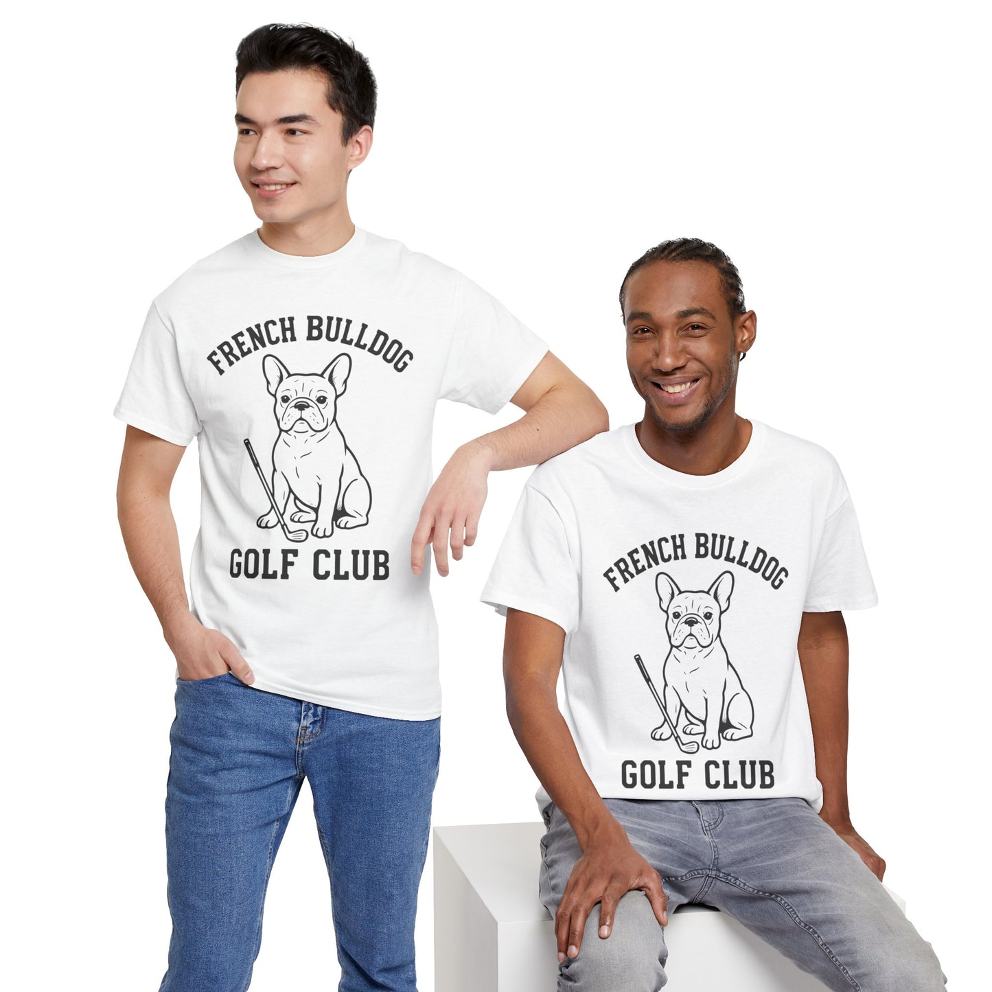 French Bulldog Golf Club Shirt | Frenchie Golf Tee | Frenchie Lover Gift | Dog Dad Golf Shirt | Dog Mom Golf Apparel | Retro Line Art Bulldog Tee