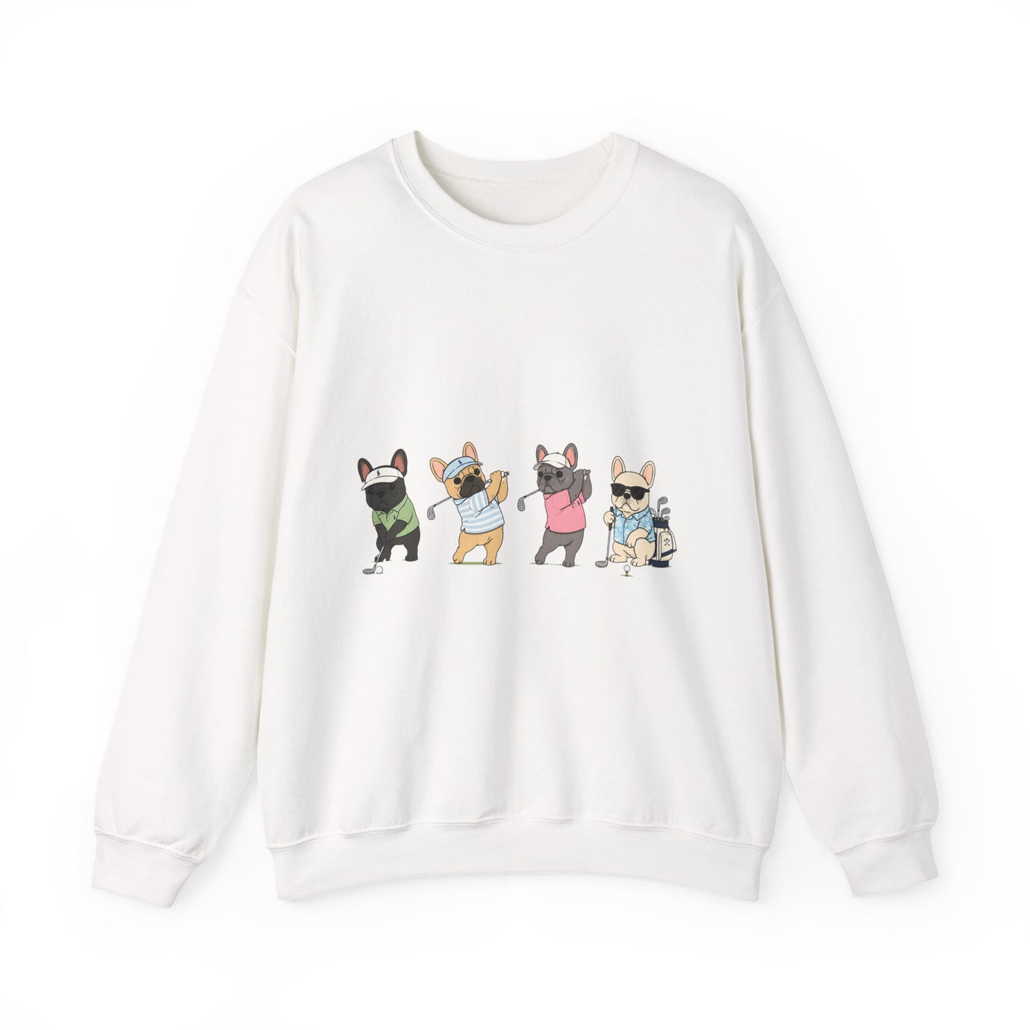 Frenchie Golf Sweatshirt, French Bulldog Golf Crewneck, Funny Golf Dog Sweatshirt, Golf Lover Gift, Country Club Frenchie Pullover