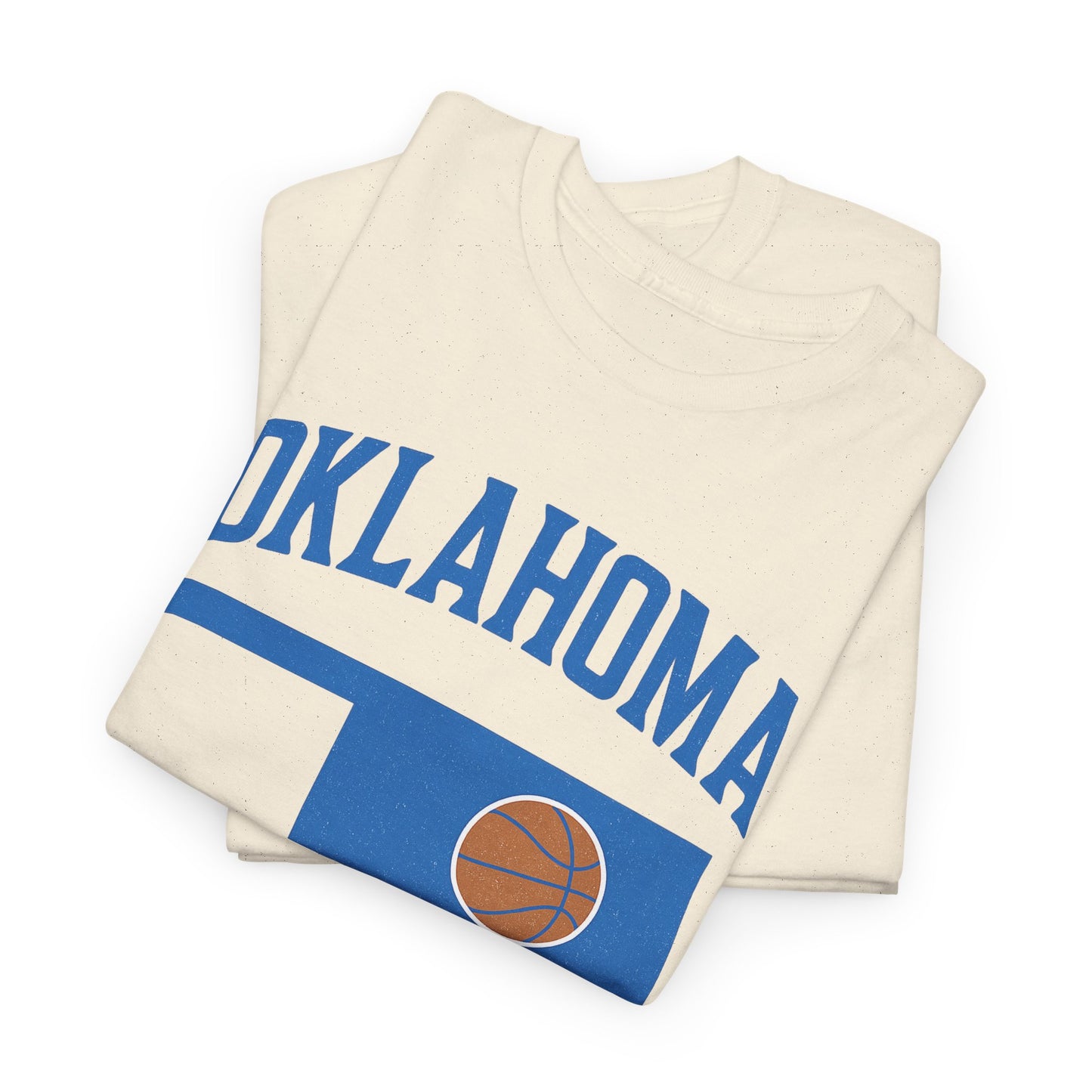 Oklahoma City Basketball Shirt | OKC Basketball Style Tee | Blue & Orange Oklahoma State T-Shir