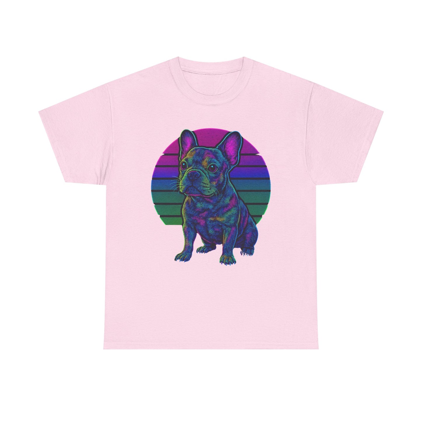 Neon French Bulldog T-Shirt | Retro 80s Frenchie Tee | Colorful Dog Lover Shirt | Electric Frenchie Gift for Men & Women
