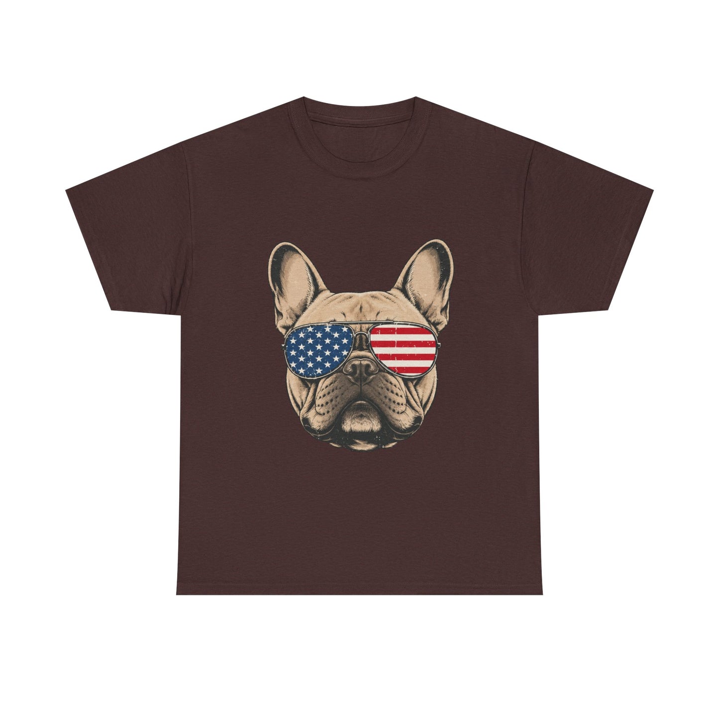 Patriotic French Bulldog Shirt, American Flag Sunglasses Frenchie Tee, Fourth of July Dog Lover Shirt, USA French Bulldog Gift
