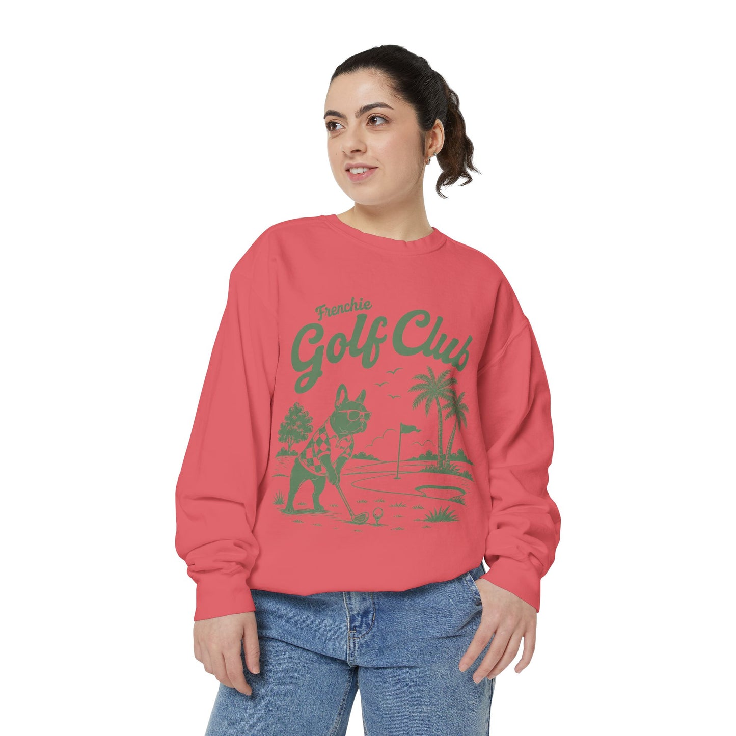 Frenchie Golf Club Sweatshirt — Cute French Bulldog Golfer Pullover