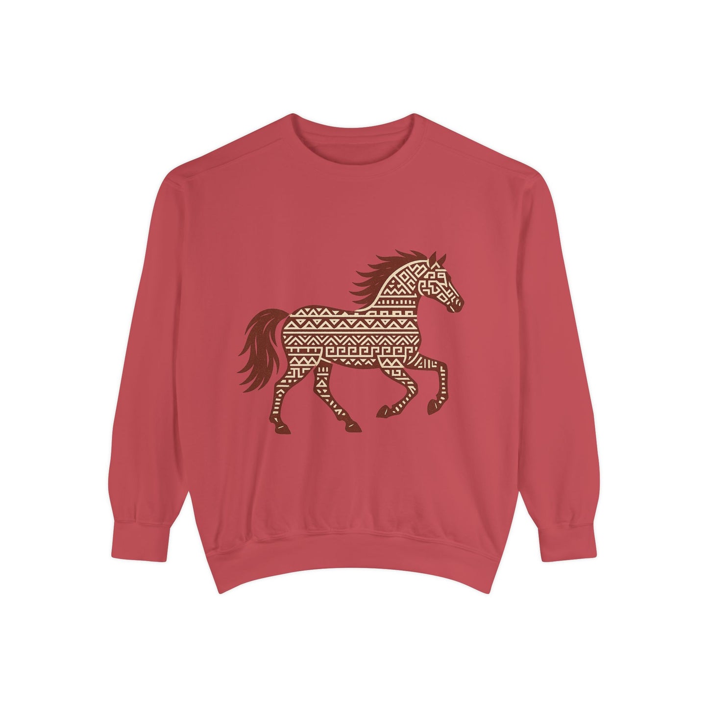 Oklahoma Football Sweatshirt | Aztec Horse Inspired Pullover | Western Game Day Crewneck | Rustic Oklahoma Pride Sweater