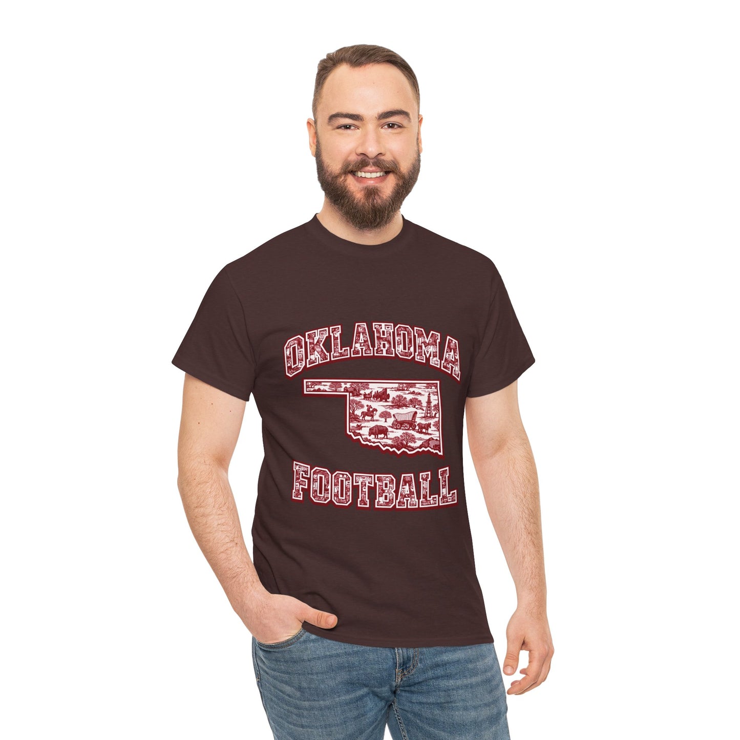 Oklahoma Football Shirt, Vintage Oklahoma Game Day Tee, Crimson Football Fan Shirt, Oklahoma State Toile Graphic Tee, College Football Gift