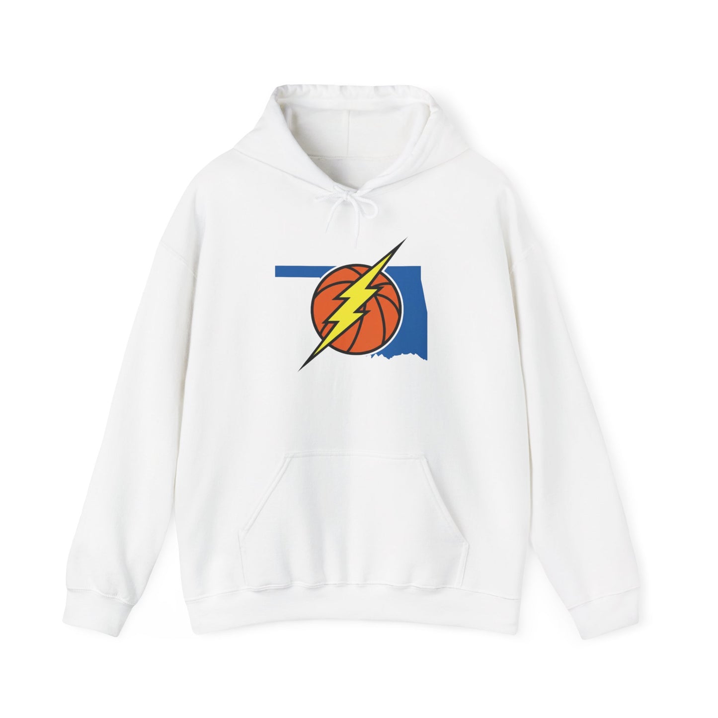 Oklahoma Basketball Lightning Hoodie | Thunder Fan Hoodie | Oklahoma Basketball Sweatshirt | Blue Orange Game Day Hoodie