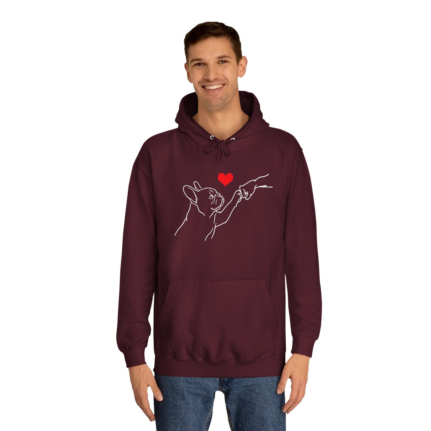 French Bulldog Hoodie, Frenchie Love Hoodie, Frenchie Mom Gift, Dog Lover Hoodie, Minimalist French Bulldog Sweatshirt, Frenchie Dad Gift, Pet Parent Hoodie