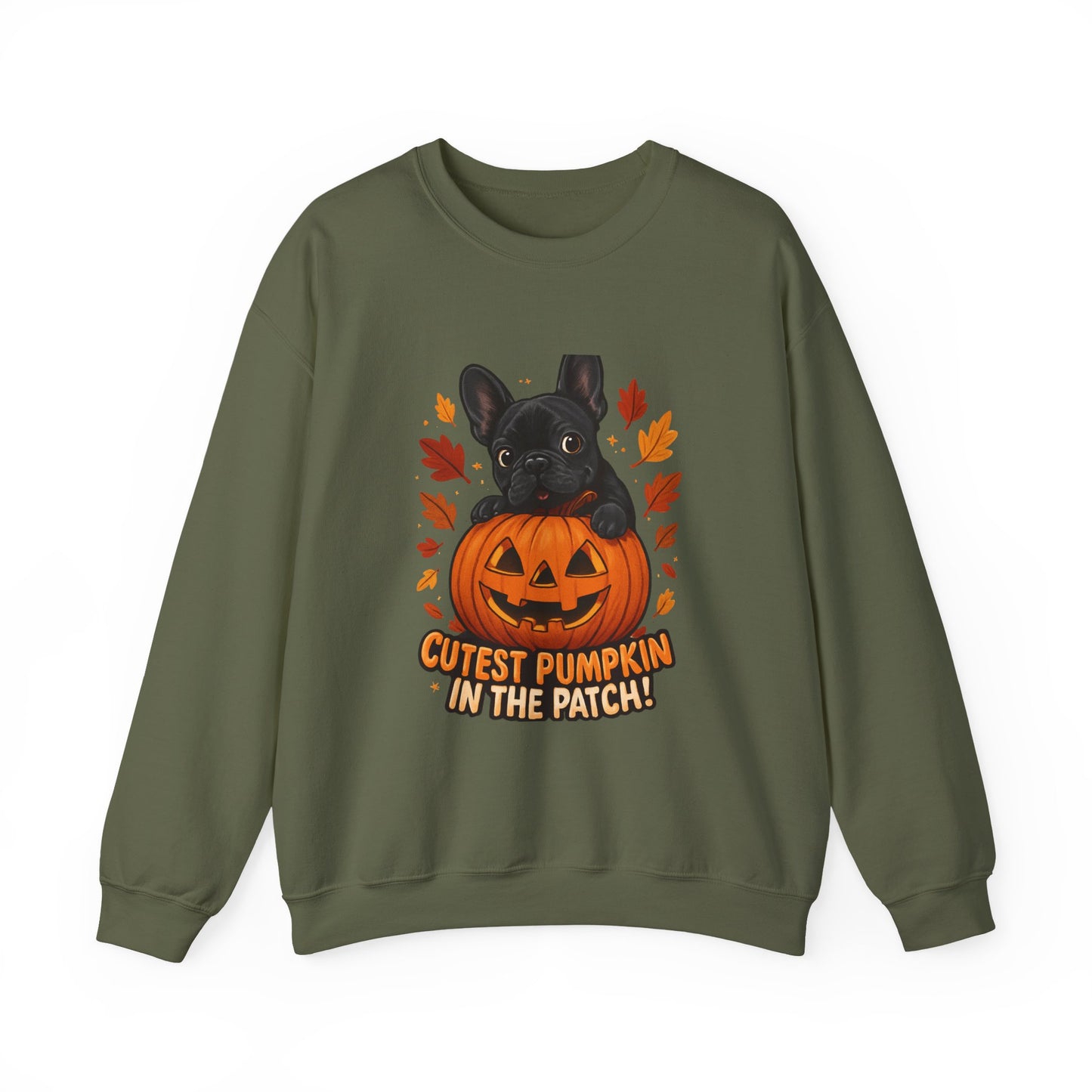 Cutest Pumpkin in the Patch Sweatshirt | Frenchie Fall Crewneck | Halloween Dog Lover Gift | Cozy French Bulldog Pumpkin Patch Pullover