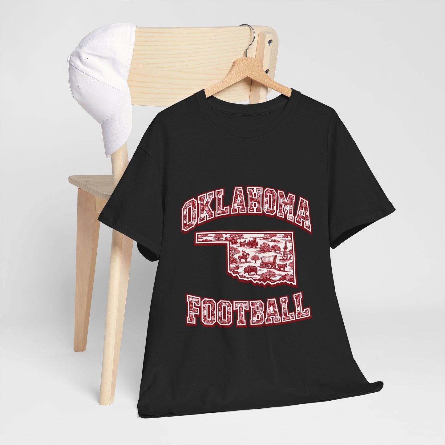 Oklahoma Football Shirt, Vintage Oklahoma Game Day Tee, Crimson Football Fan Shirt, Oklahoma State Toile Graphic Tee, College Football Gift