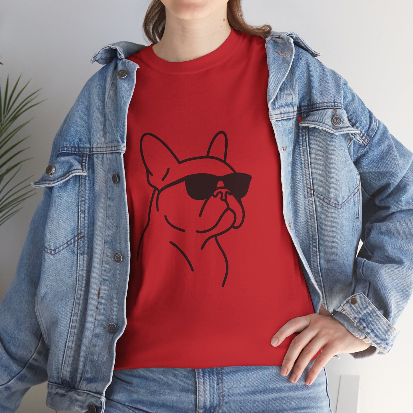 Cool Frenchie Line Art T-Shirt | Minimalist French Bulldog Tee | Dog Lover Gift | Frenchie Mom Shirt | Cute Pet Outline Graphic Tee