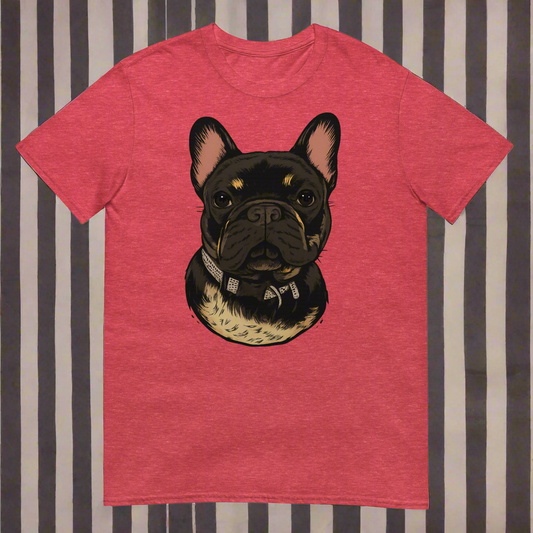 Tri Frenchie Short-Sleeve Unisex T-Shirt