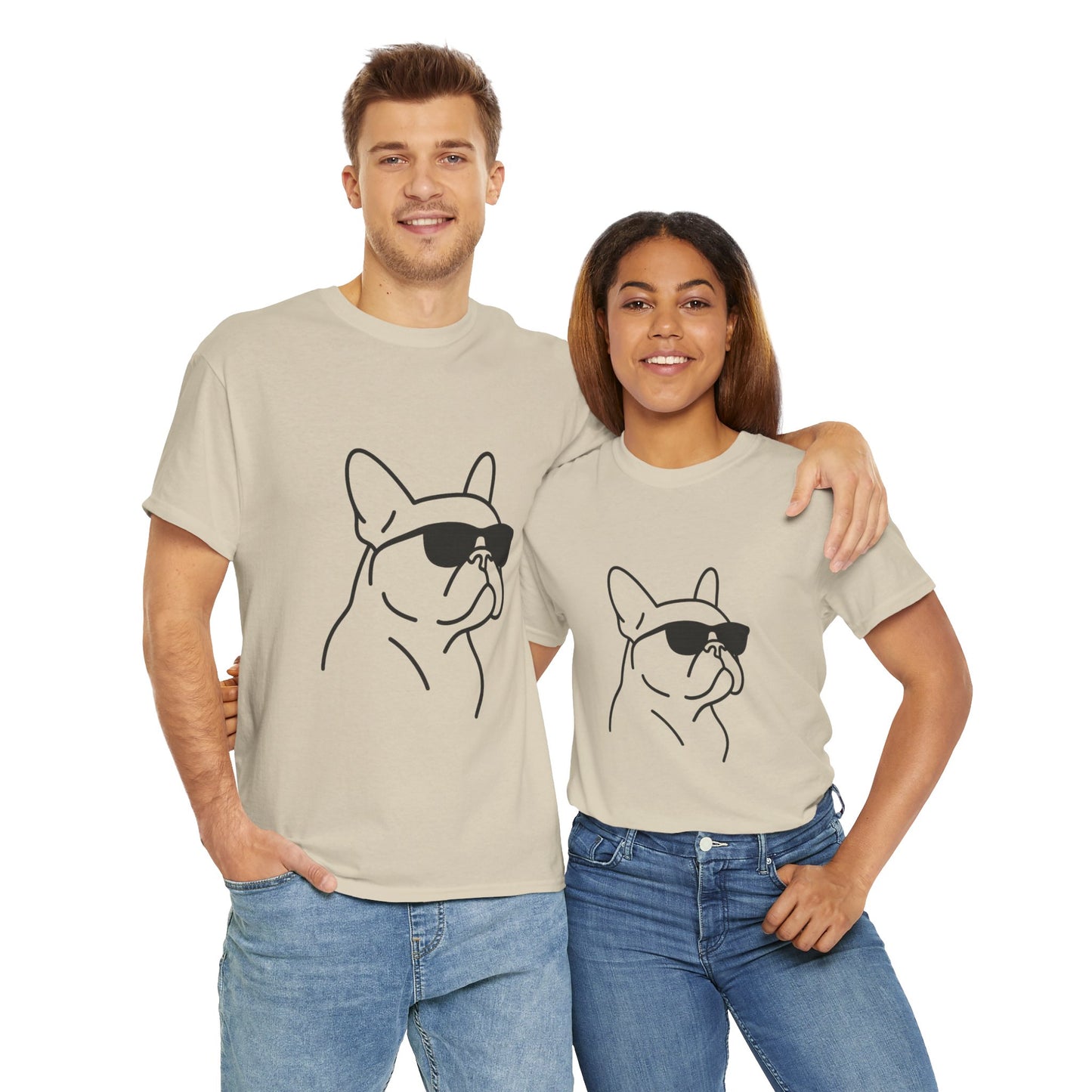 Cool Frenchie Line Art T-Shirt | Minimalist French Bulldog Tee | Dog Lover Gift | Frenchie Mom Shirt | Cute Pet Outline Graphic Tee